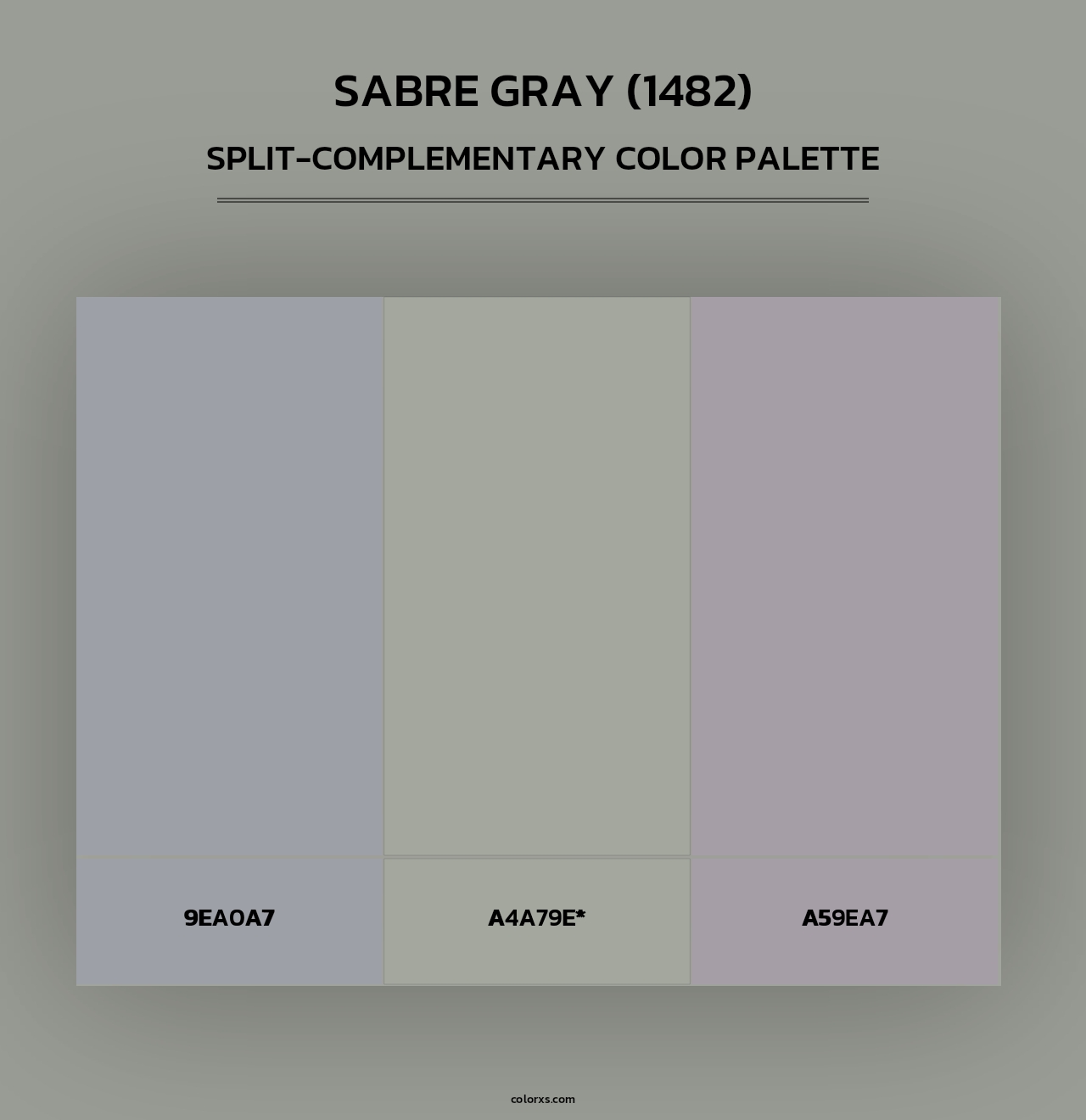 Sabre Gray (1482) - Split-Complementary Color Palette