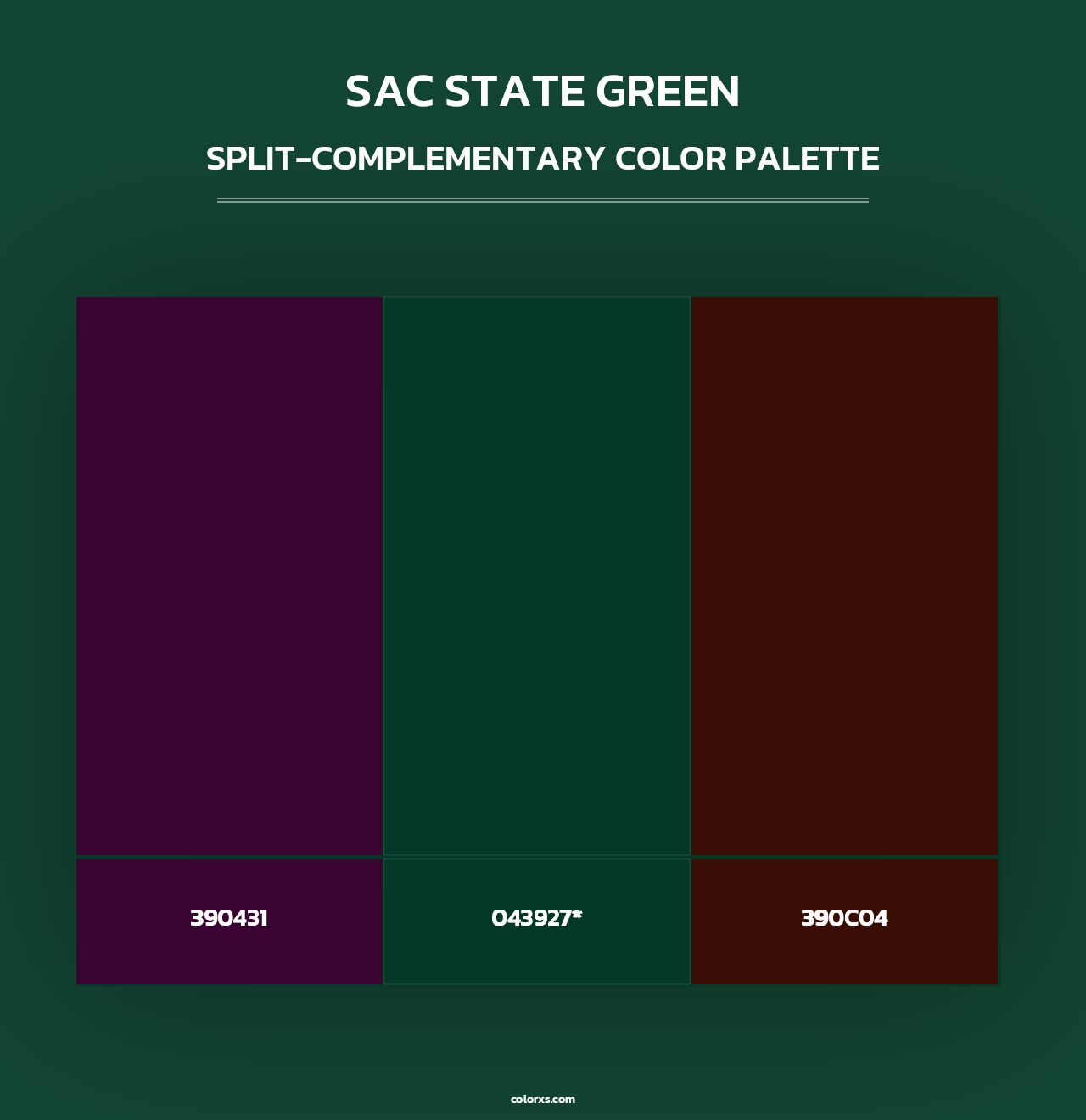 Sac State Green - Split-Complementary Color Palette