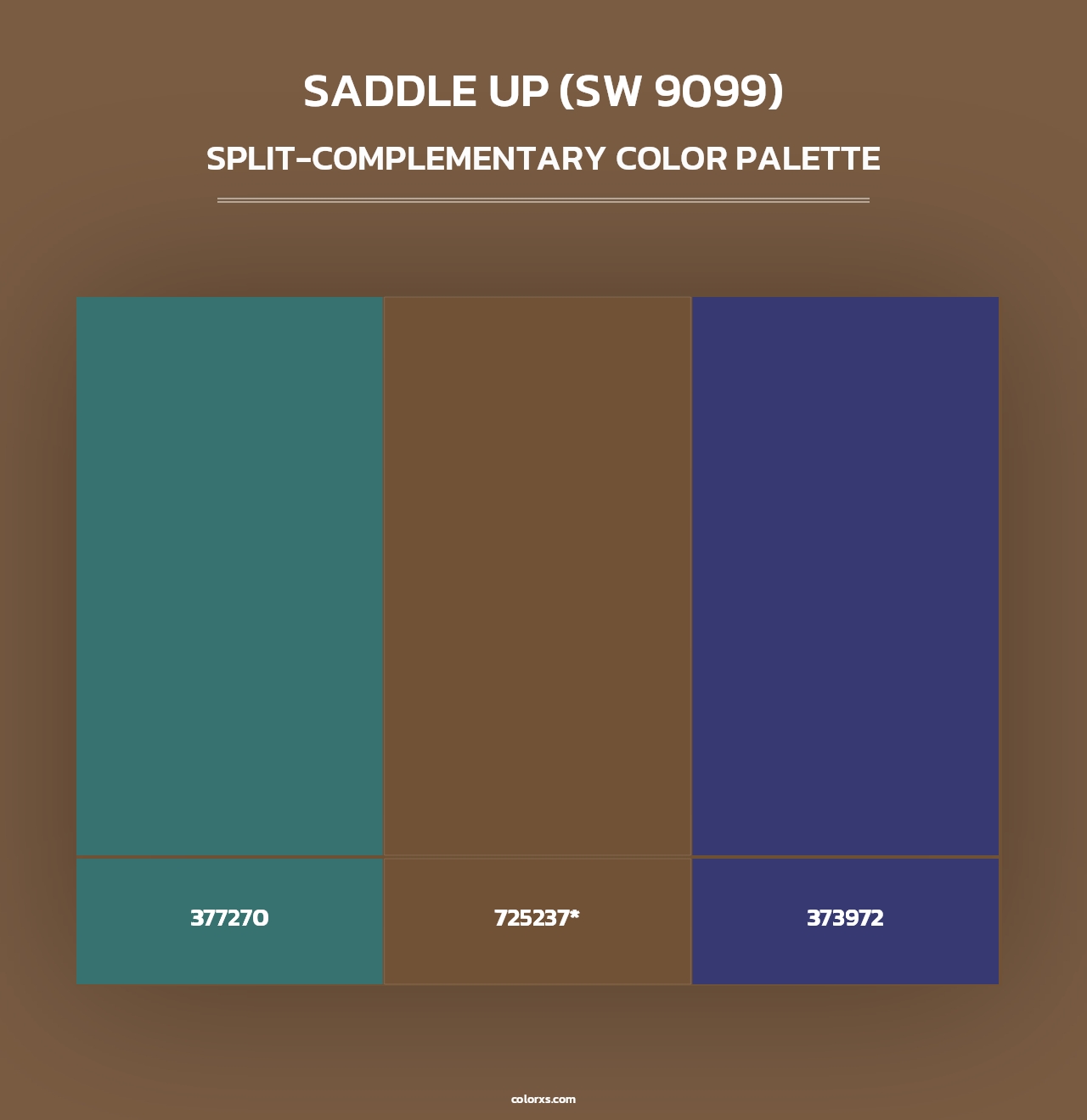 Saddle Up (SW 9099) - Split-Complementary Color Palette