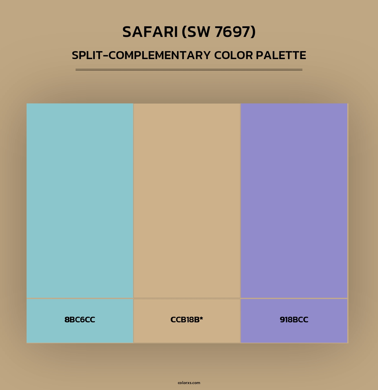 Safari (SW 7697) - Split-Complementary Color Palette