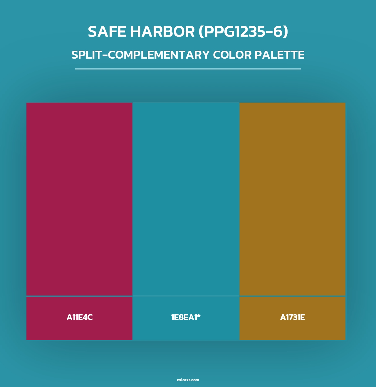 Safe Harbor (PPG1235-6) - Split-Complementary Color Palette