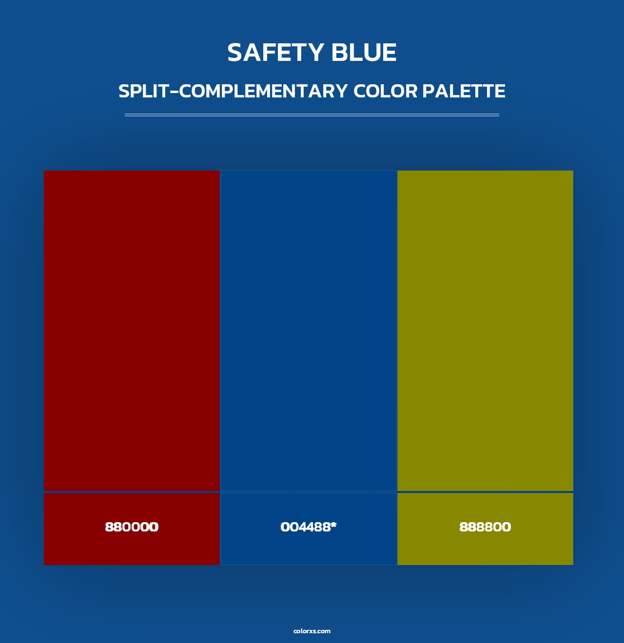 Safety Blue - Split-Complementary Color Palette