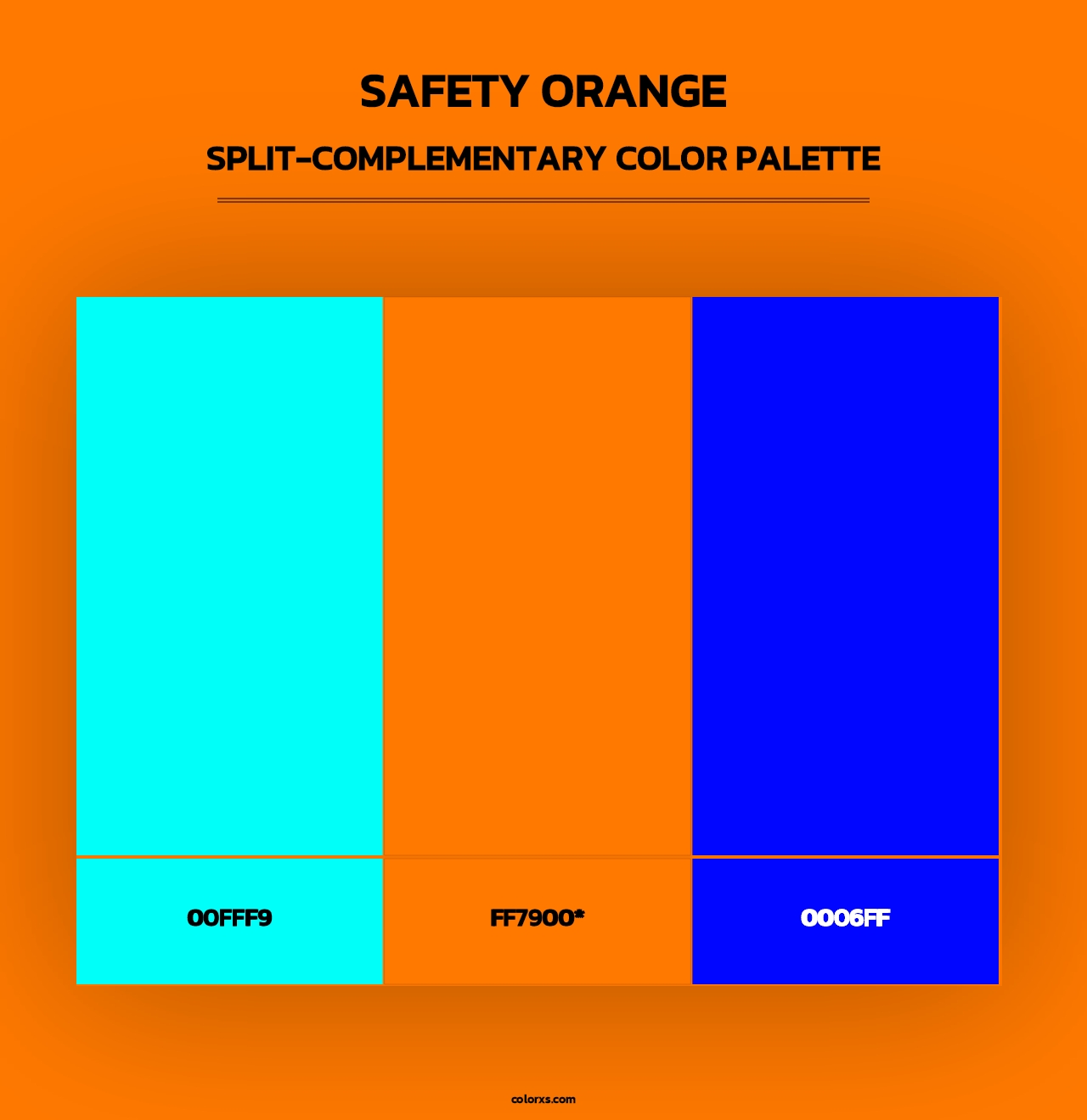 Safety Orange - Split-Complementary Color Palette