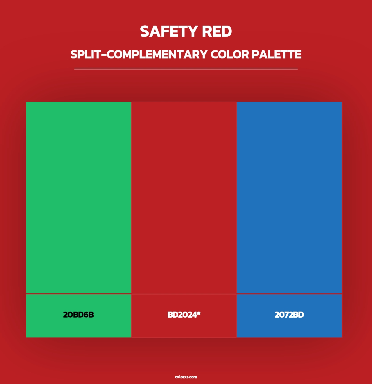 Safety Red - Split-Complementary Color Palette