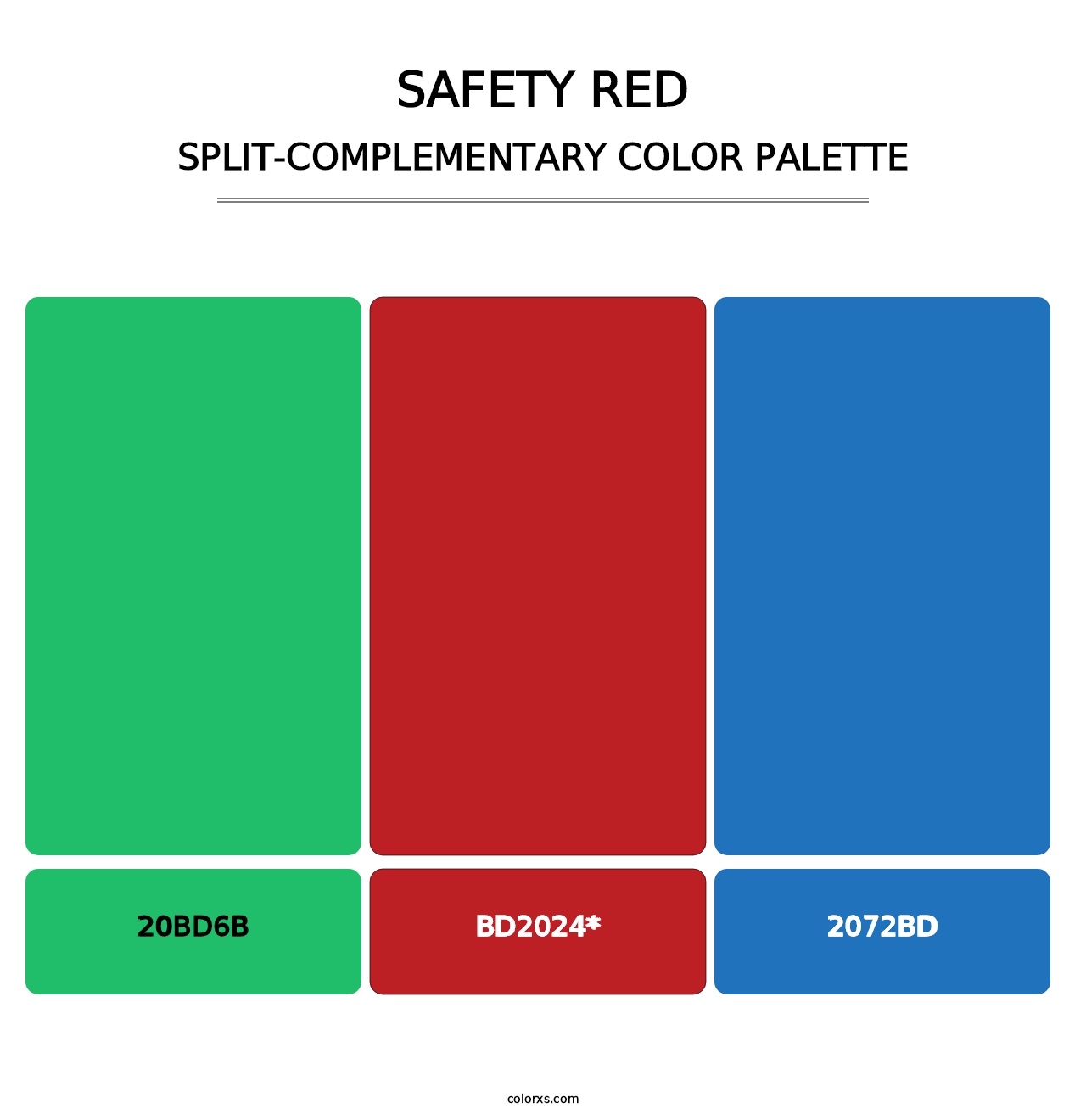 Safety Red - Split-Complementary Color Palette