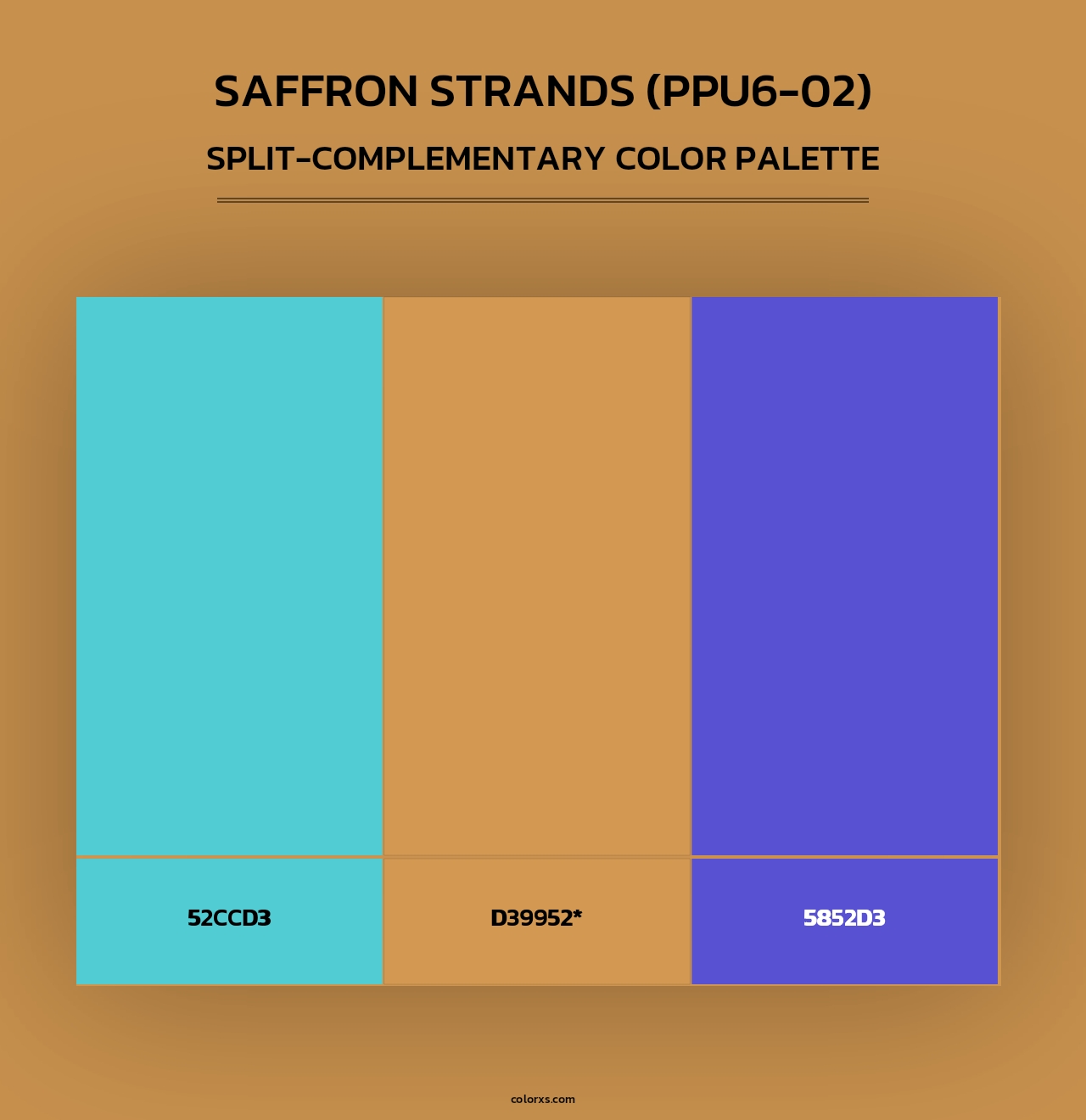 Saffron Strands (PPU6-02) - Split-Complementary Color Palette