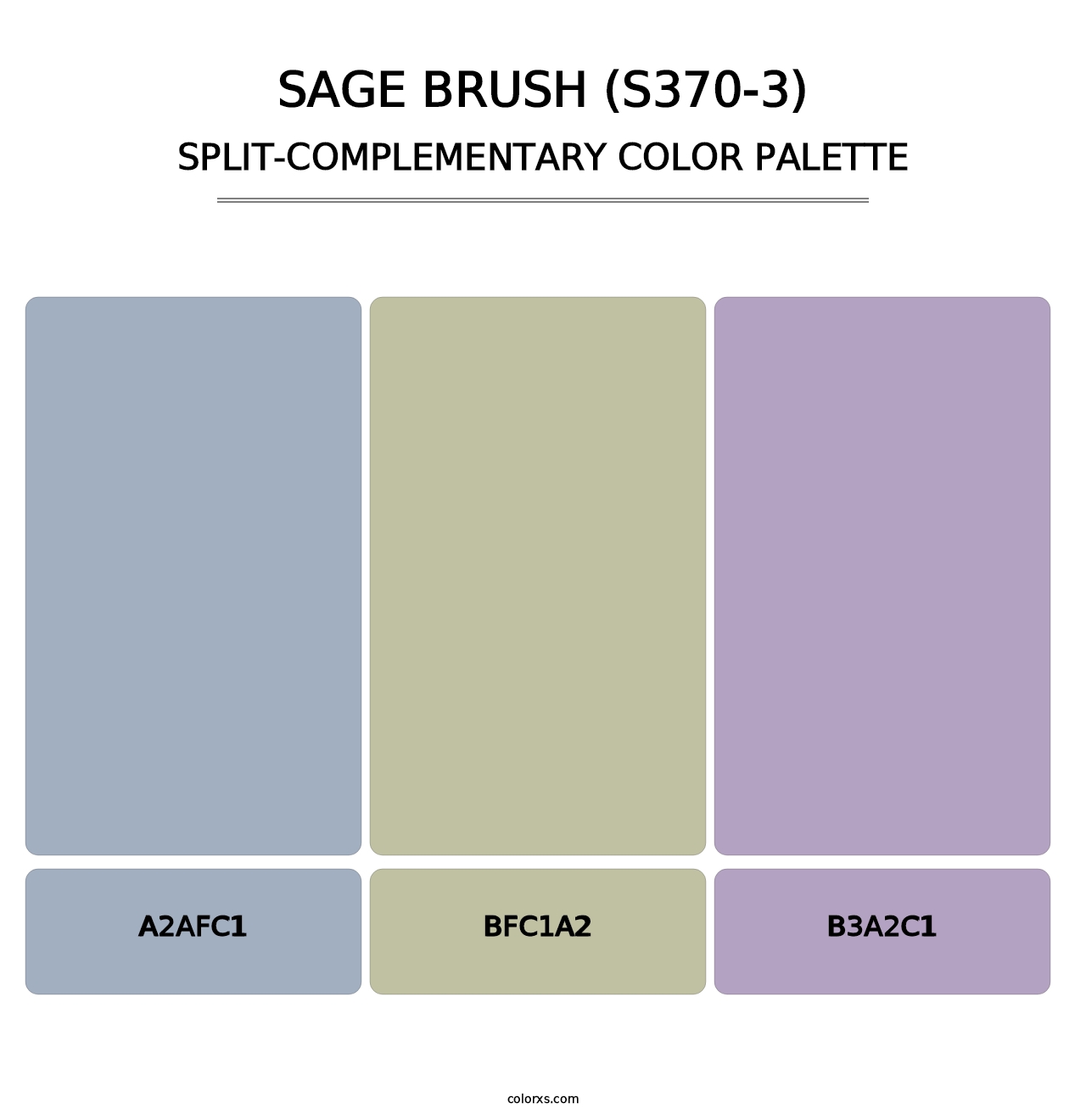 Sage Brush (S370-3) - Split-Complementary Color Palette
