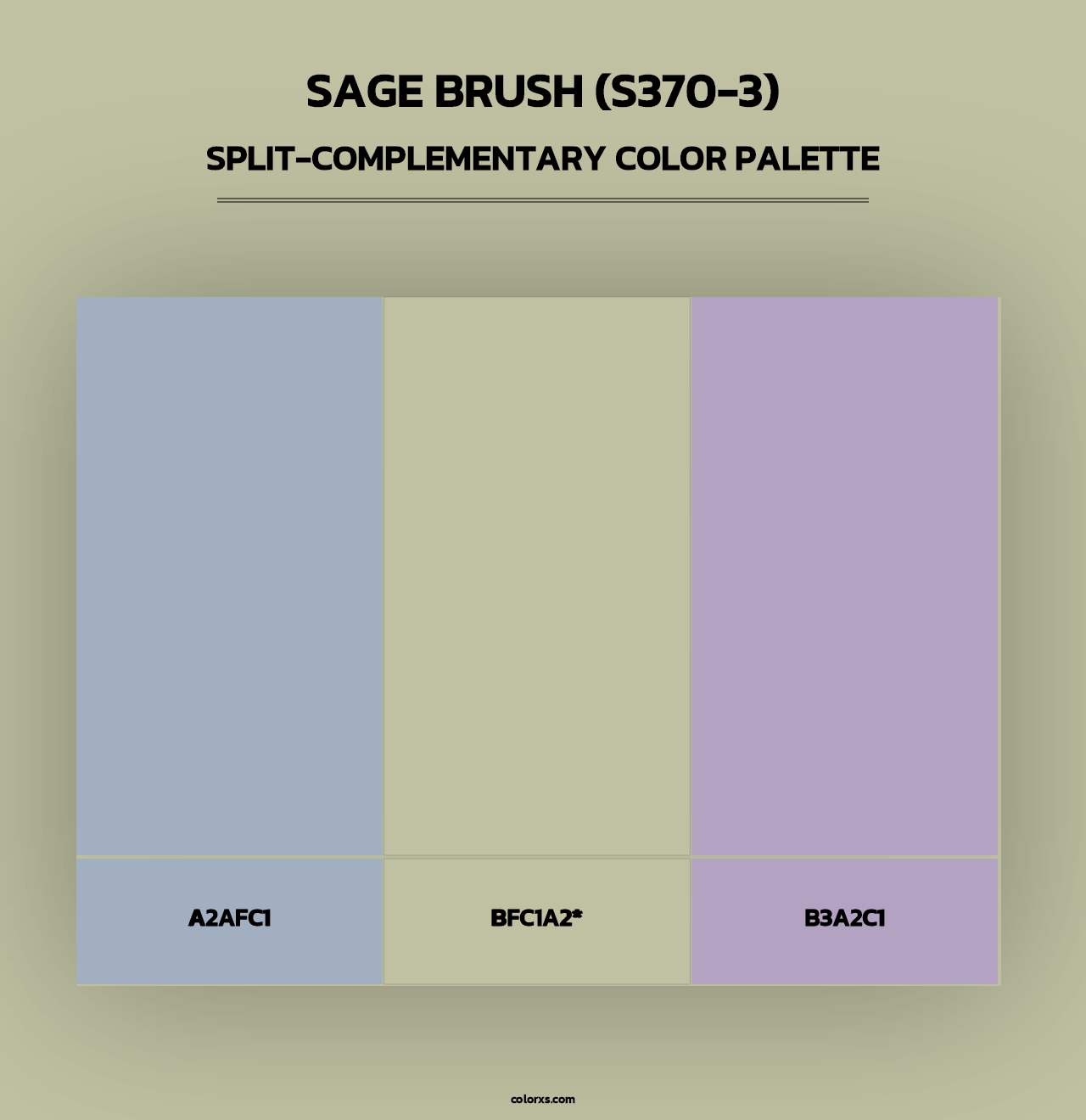 Sage Brush (S370-3) - Split-Complementary Color Palette