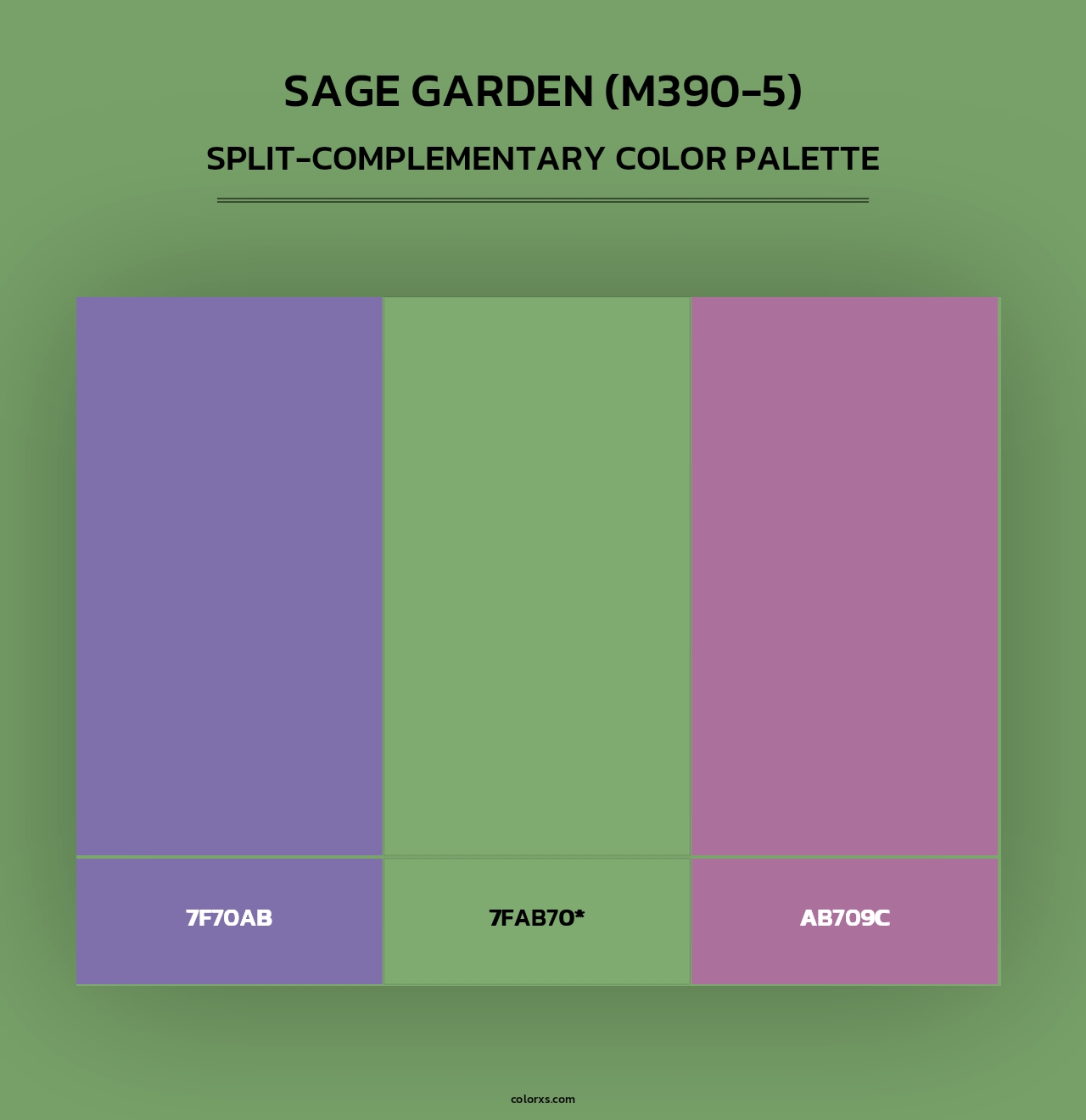 Sage Garden (M390-5) - Split-Complementary Color Palette