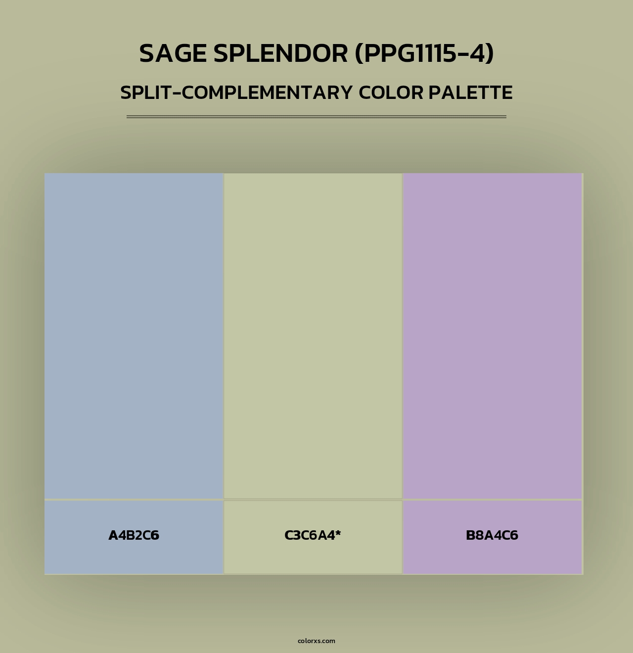 Sage Splendor (PPG1115-4) - Split-Complementary Color Palette