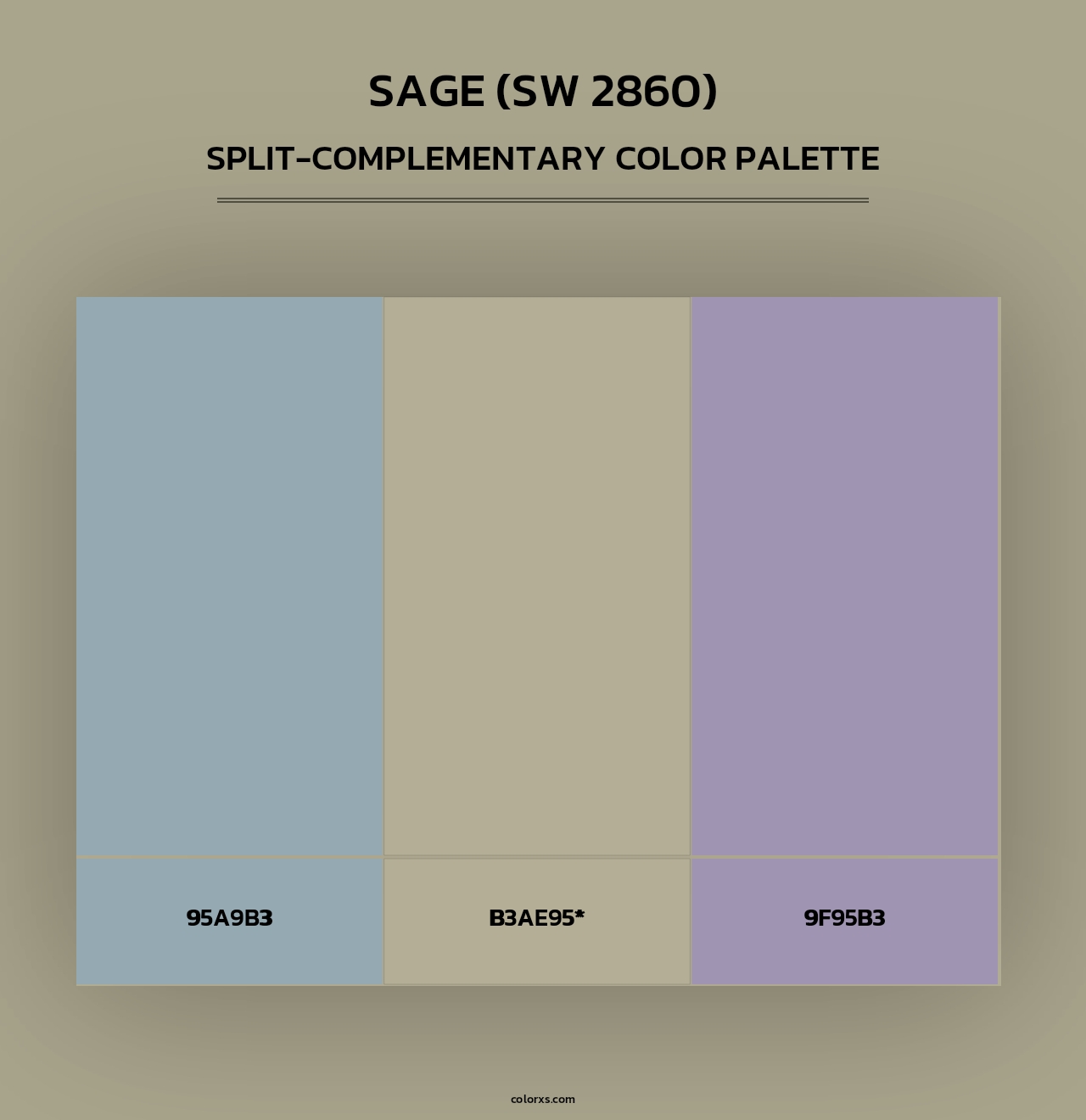 Sage (SW 2860) - Split-Complementary Color Palette