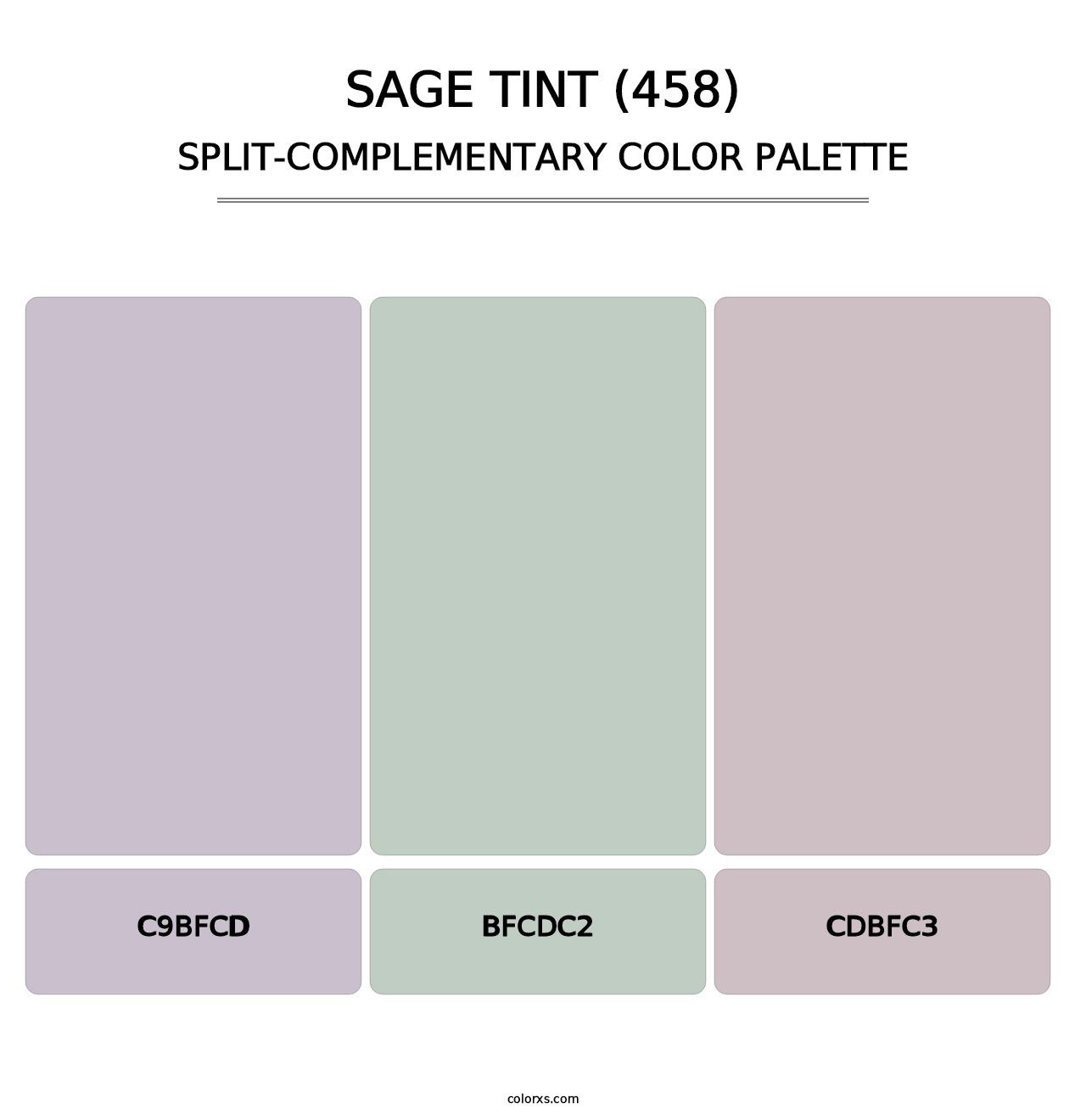 Sage Tint (458) - Split-Complementary Color Palette