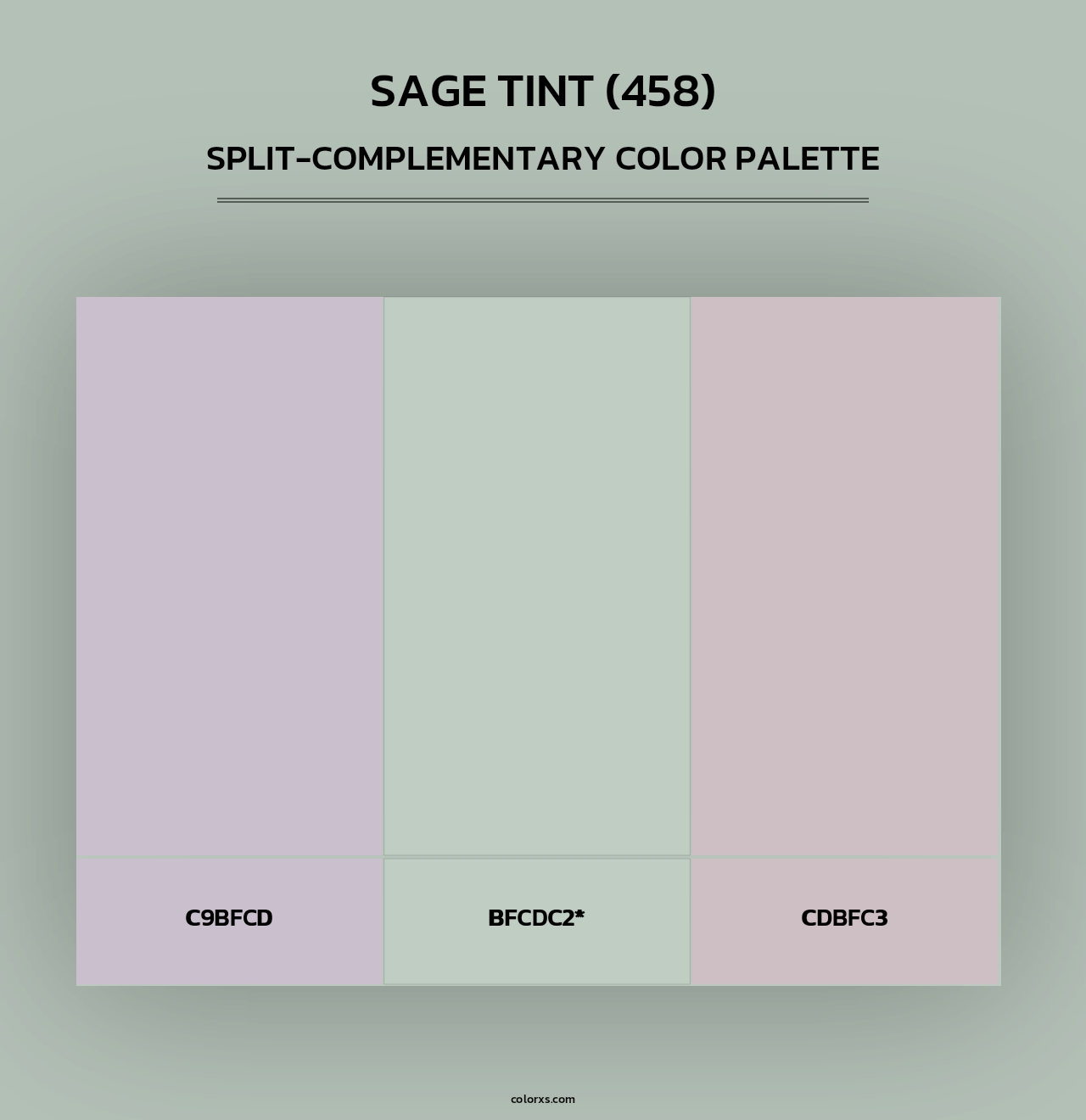Sage Tint (458) - Split-Complementary Color Palette