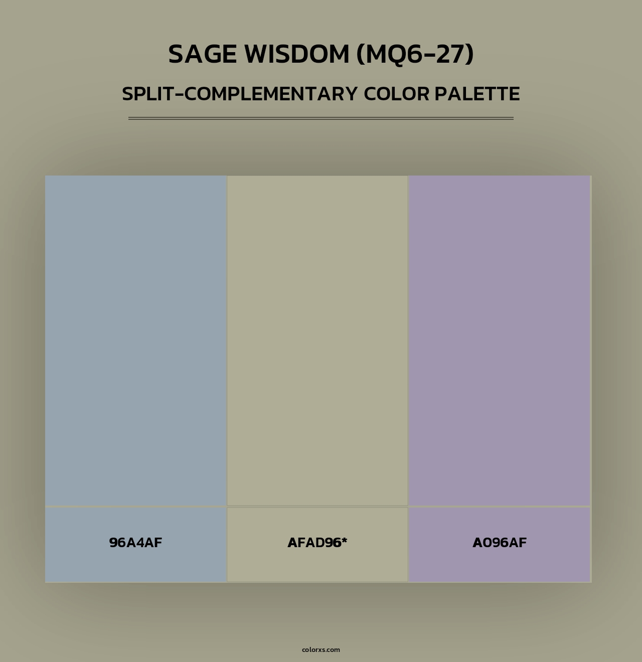 Sage Wisdom (MQ6-27) - Split-Complementary Color Palette