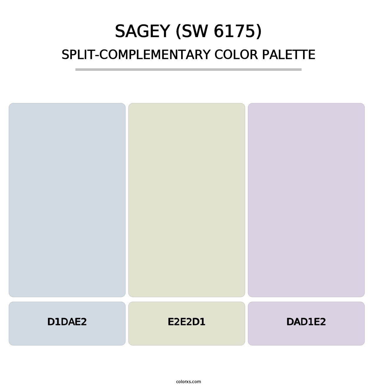 Sagey (SW 6175) - Split-Complementary Color Palette
