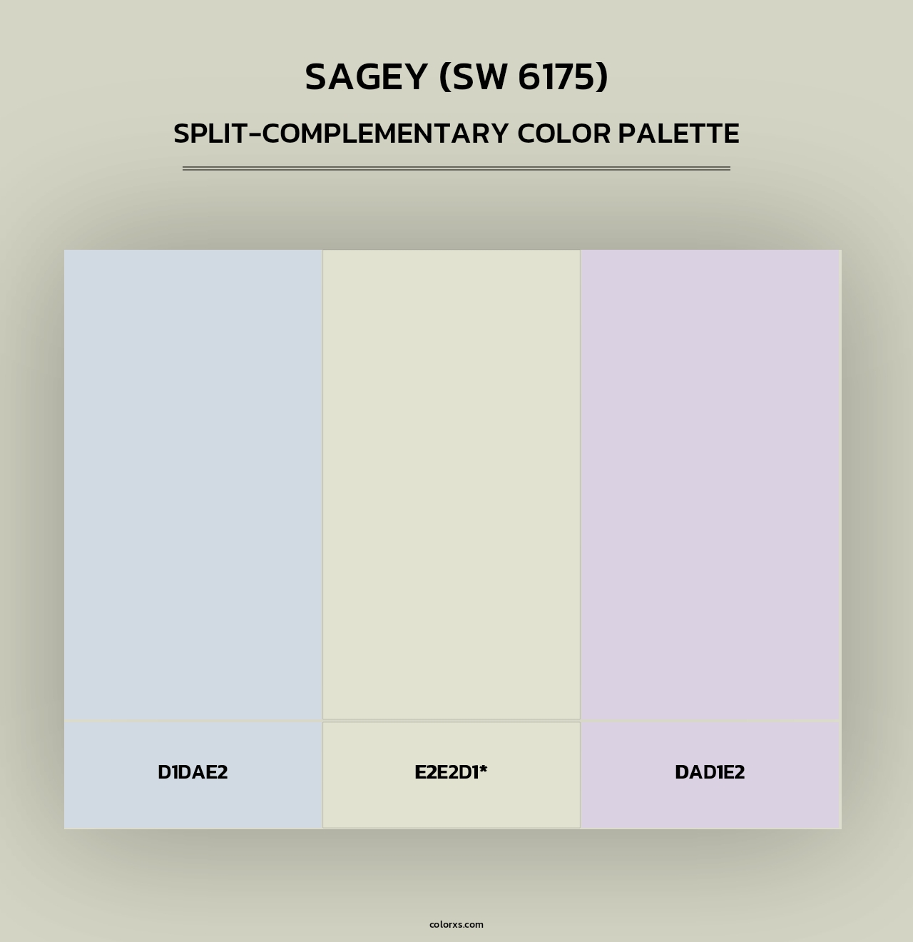 Sagey (SW 6175) - Split-Complementary Color Palette