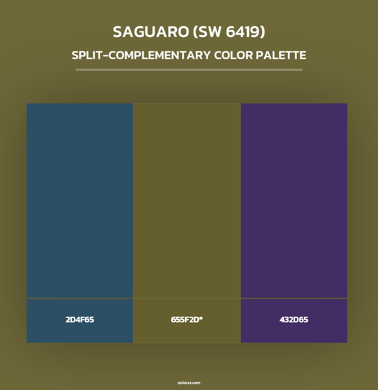 Saguaro (SW 6419) - Split-Complementary Color Palette
