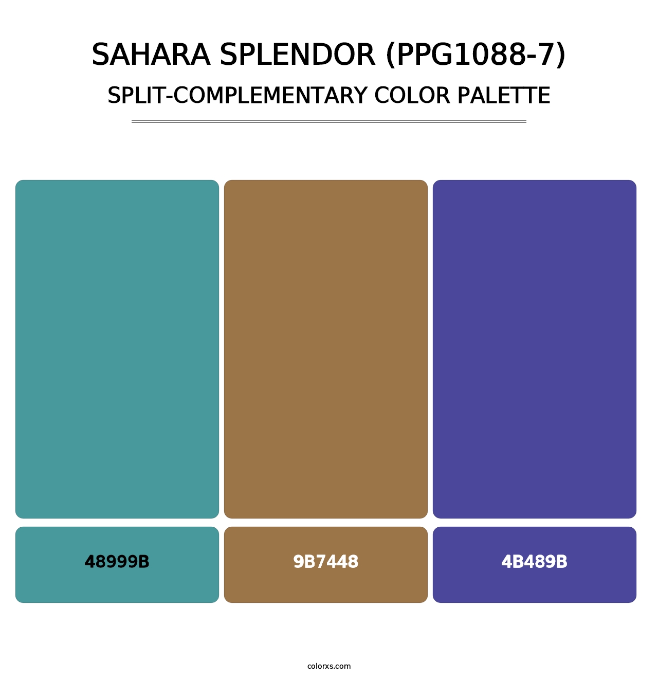 Sahara Splendor (PPG1088-7) - Split-Complementary Color Palette
