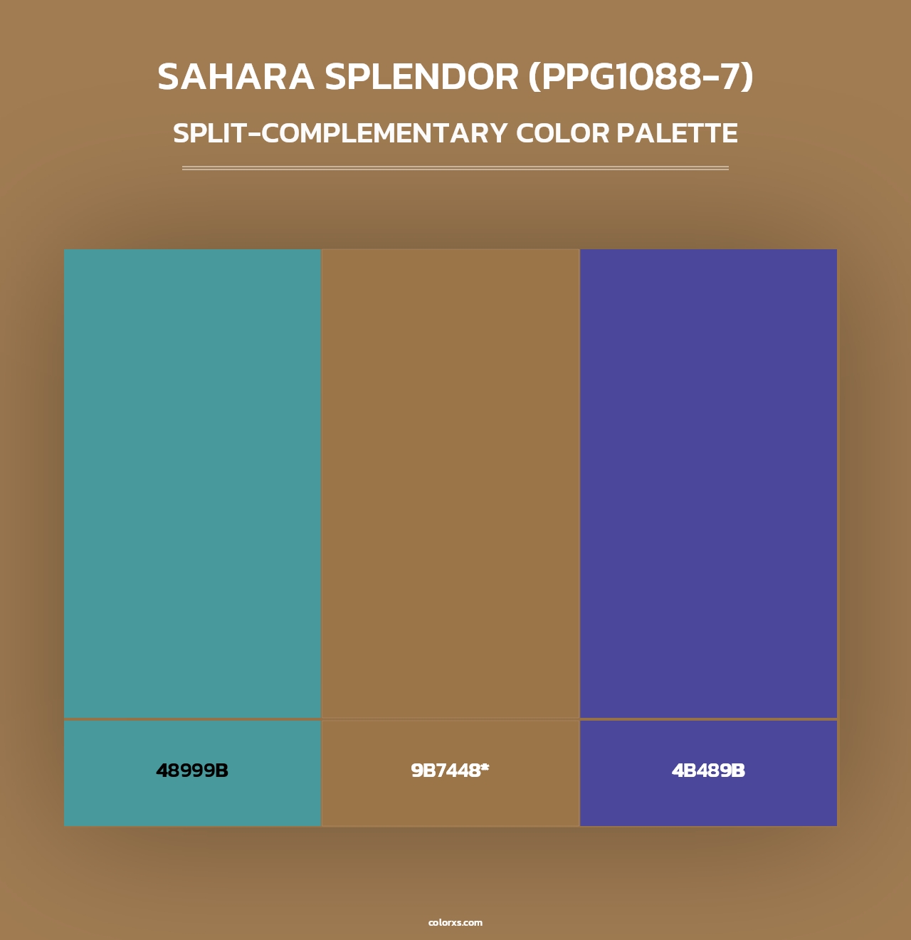 Sahara Splendor (PPG1088-7) - Split-Complementary Color Palette