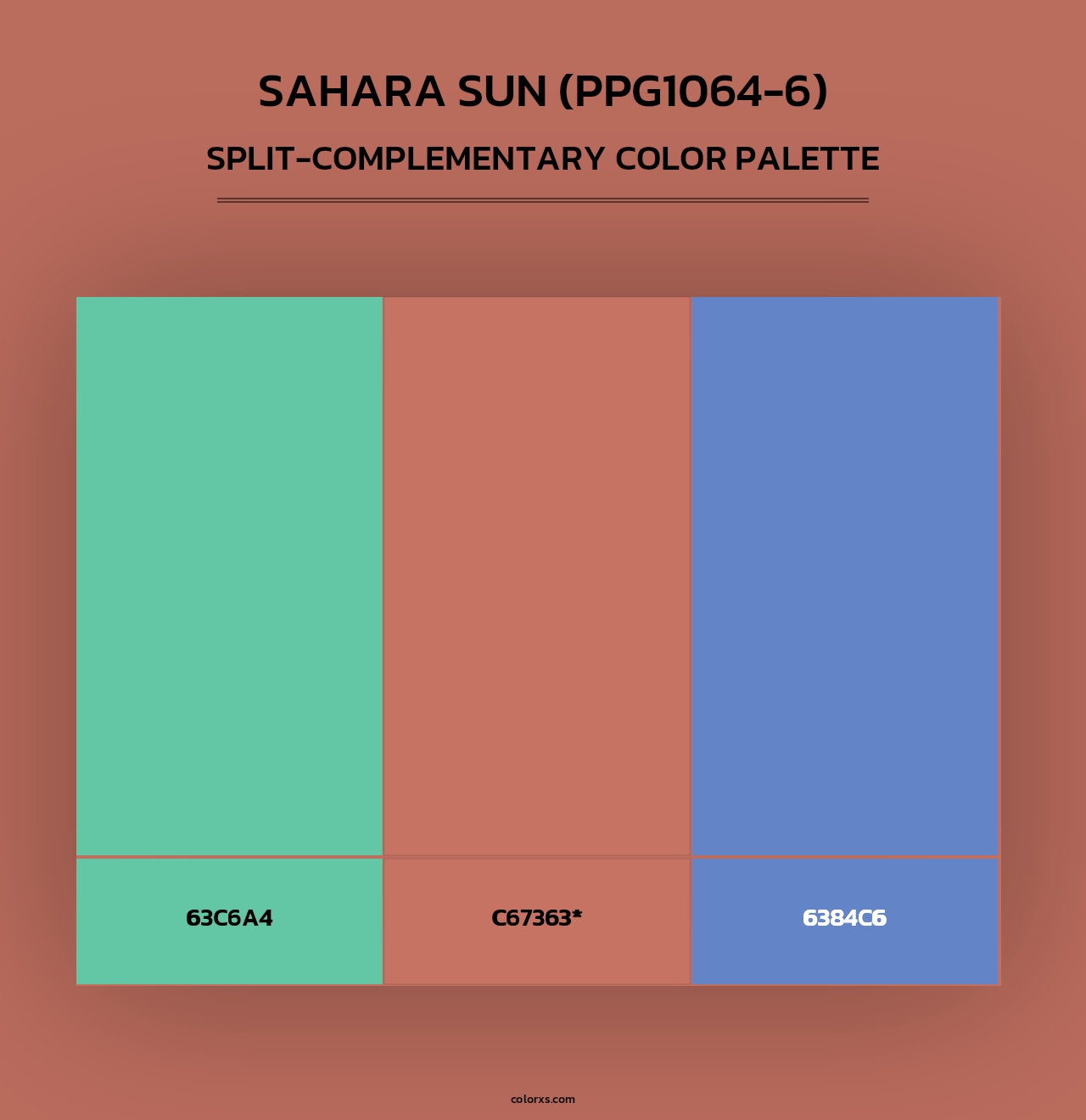 Sahara Sun (PPG1064-6) - Split-Complementary Color Palette