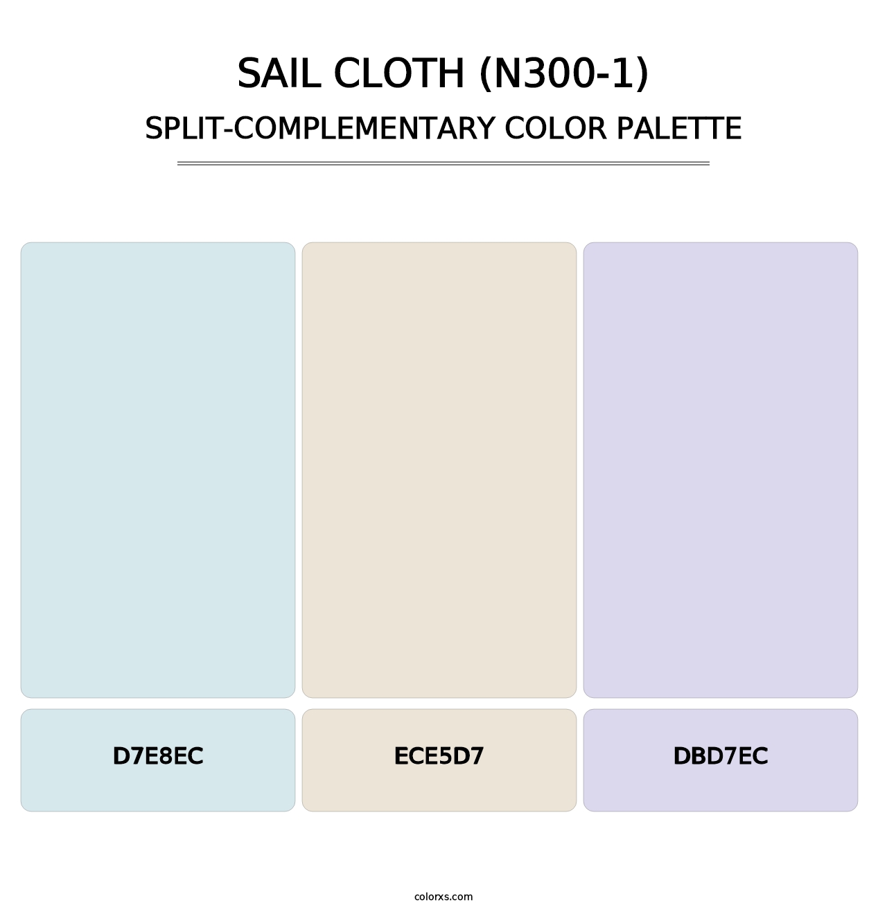 Sail Cloth (N300-1) - Split-Complementary Color Palette