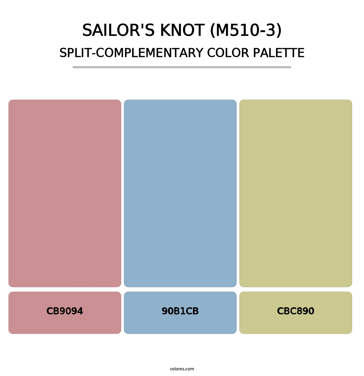 Sailor'S Knot (M510-3) - Split-Complementary Color Palette