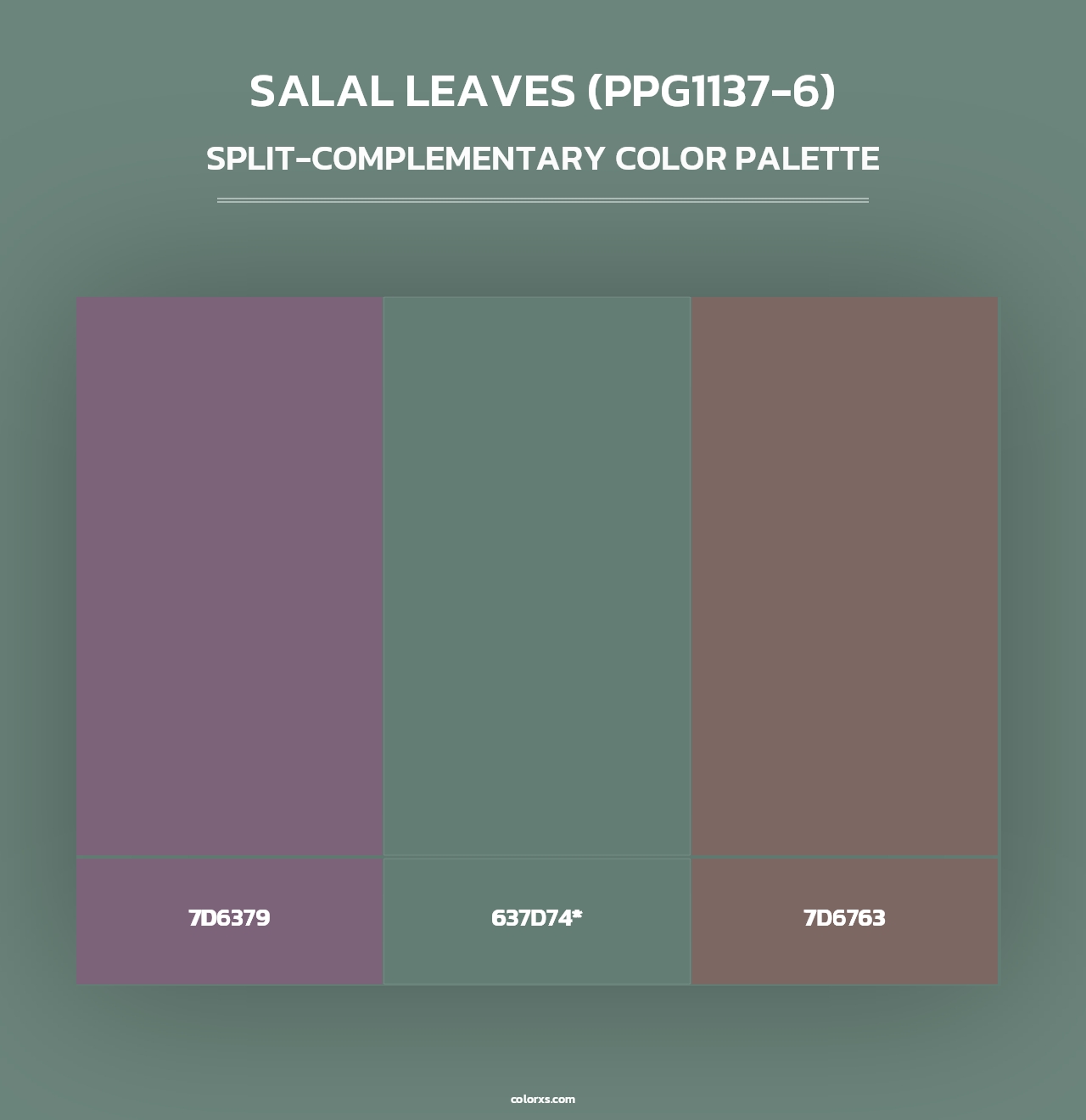 Salal Leaves (PPG1137-6) - Split-Complementary Color Palette