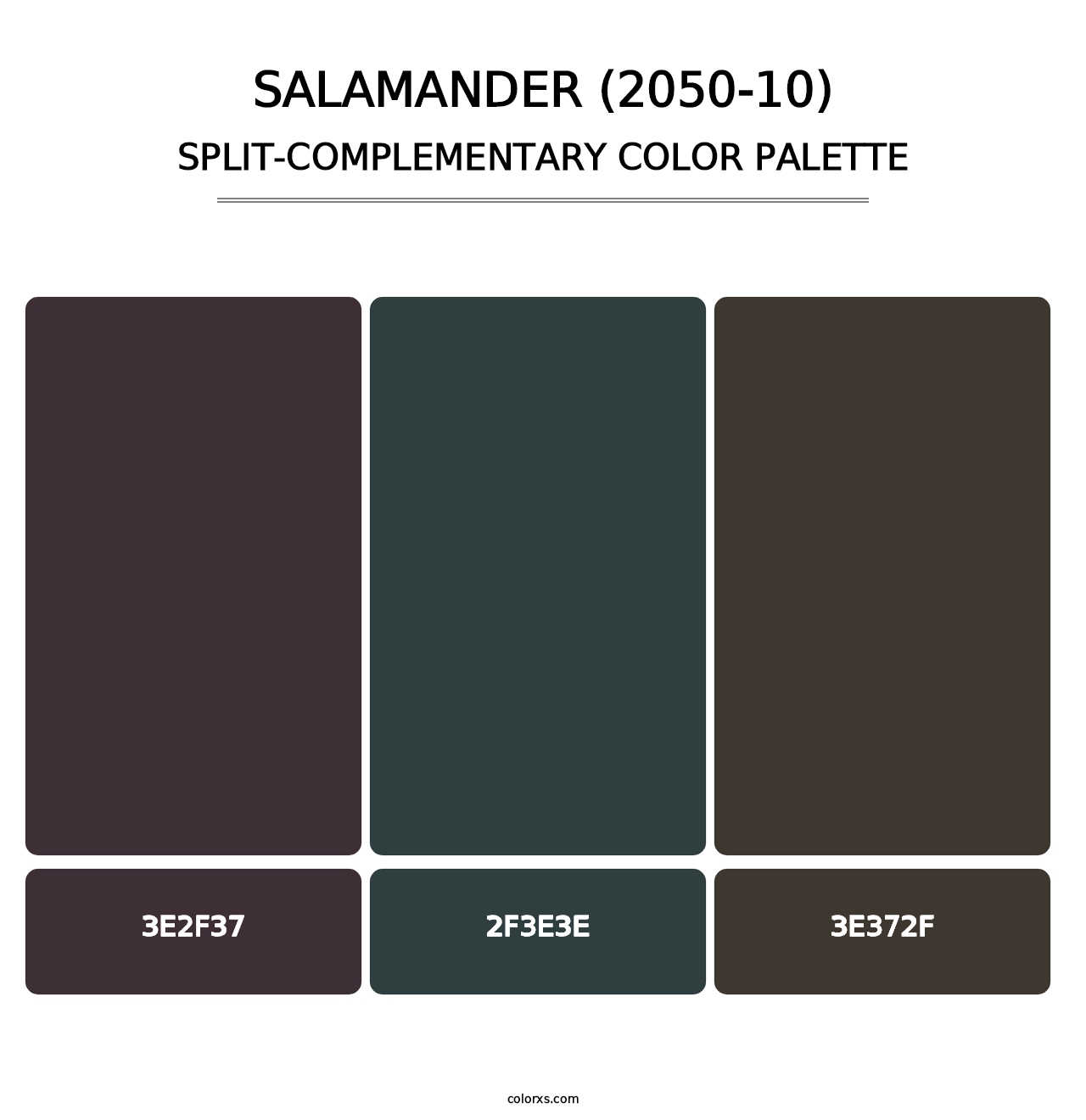 Salamander (2050-10) - Split-Complementary Color Palette