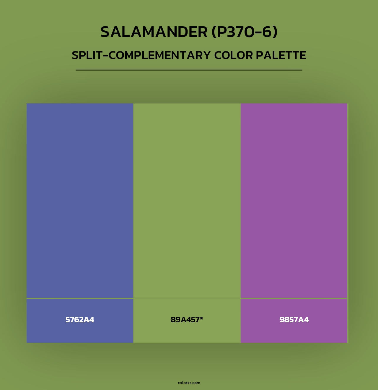 Salamander (P370-6) - Split-Complementary Color Palette