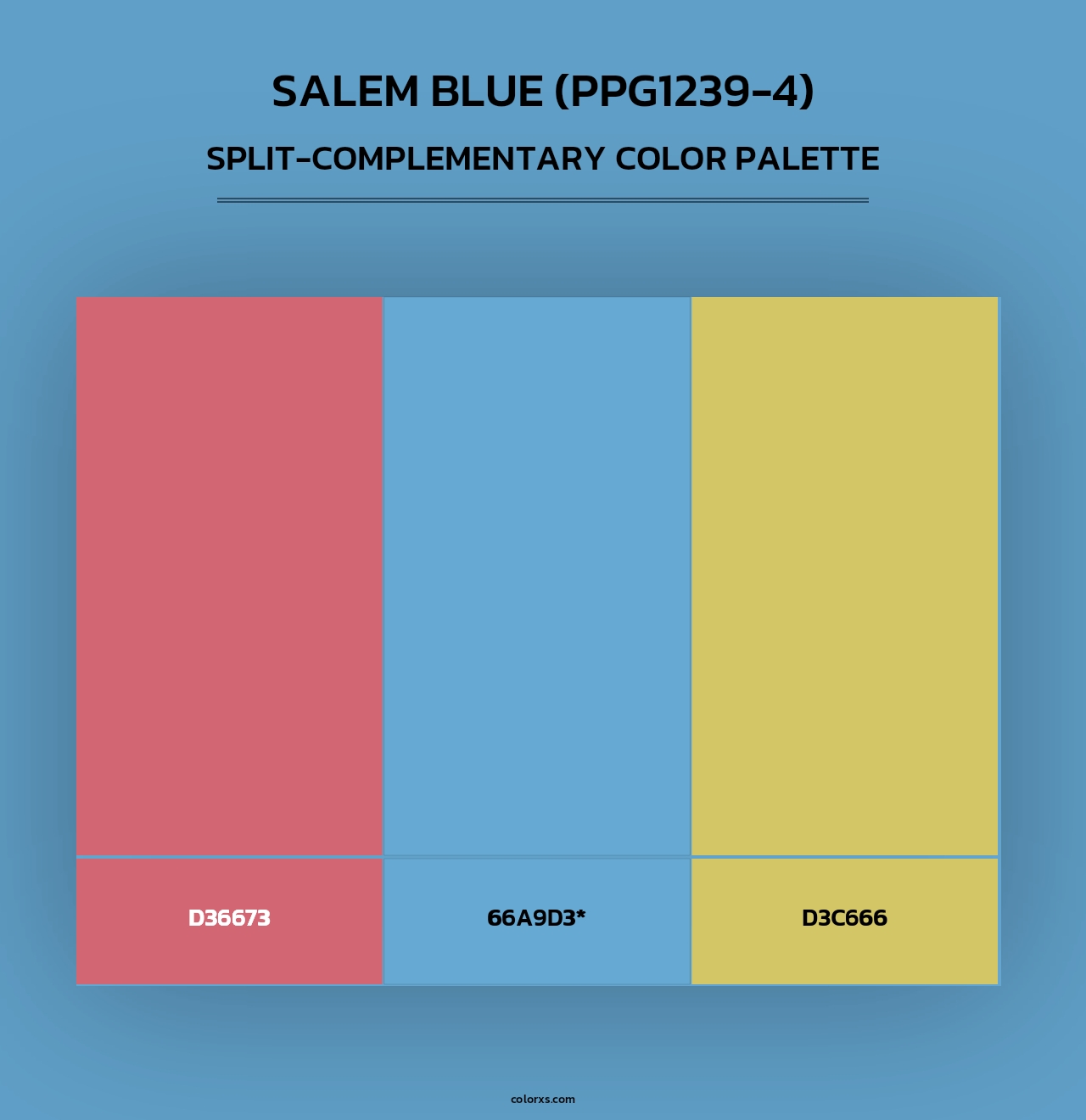 Salem Blue (PPG1239-4) - Split-Complementary Color Palette