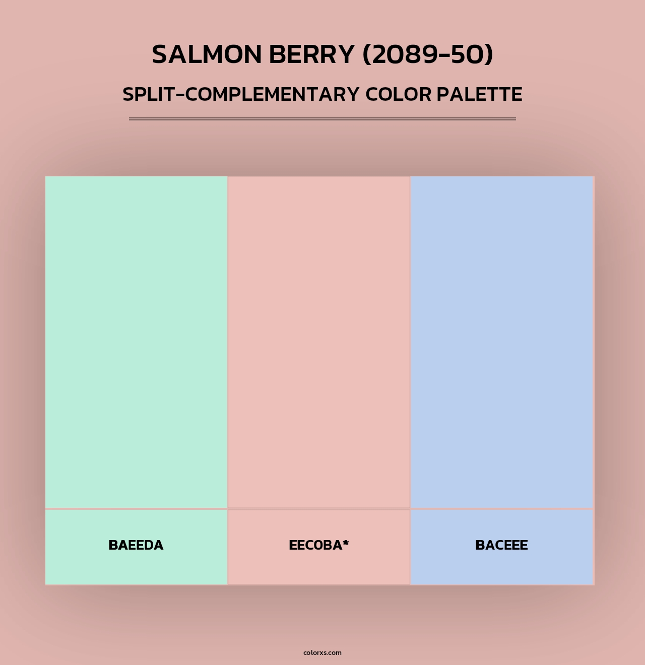 Salmon Berry (2089-50) - Split-Complementary Color Palette