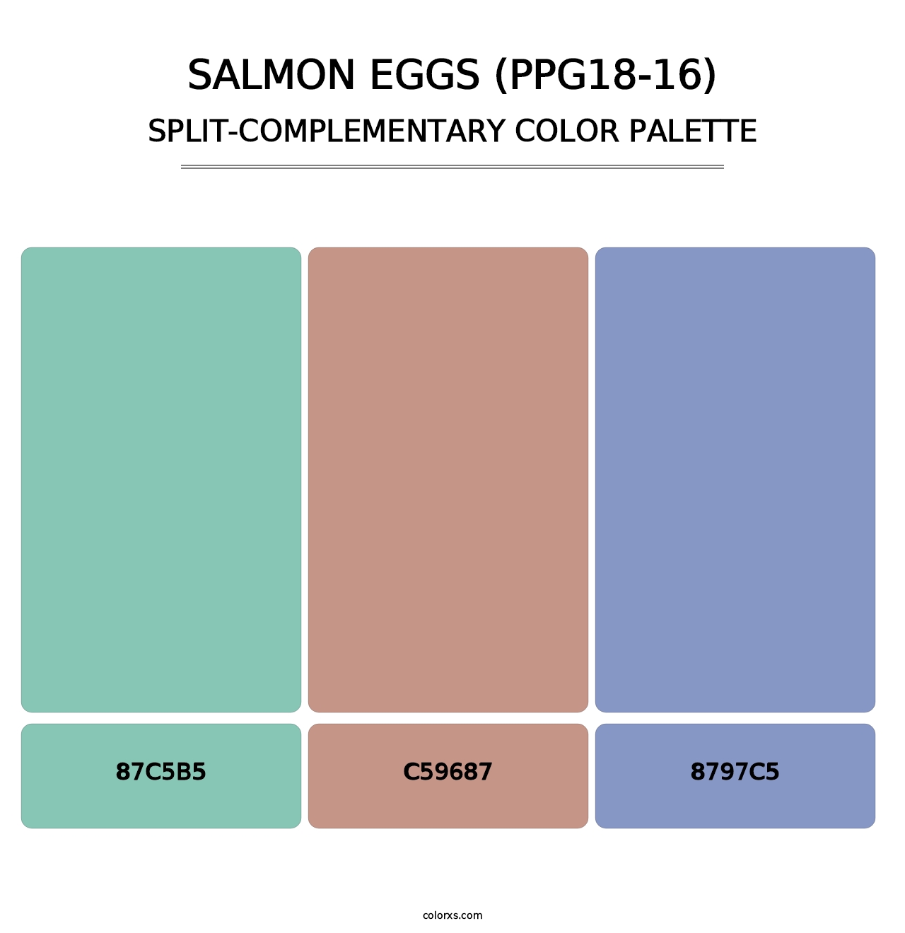 Salmon Eggs (PPG18-16) - Split-Complementary Color Palette