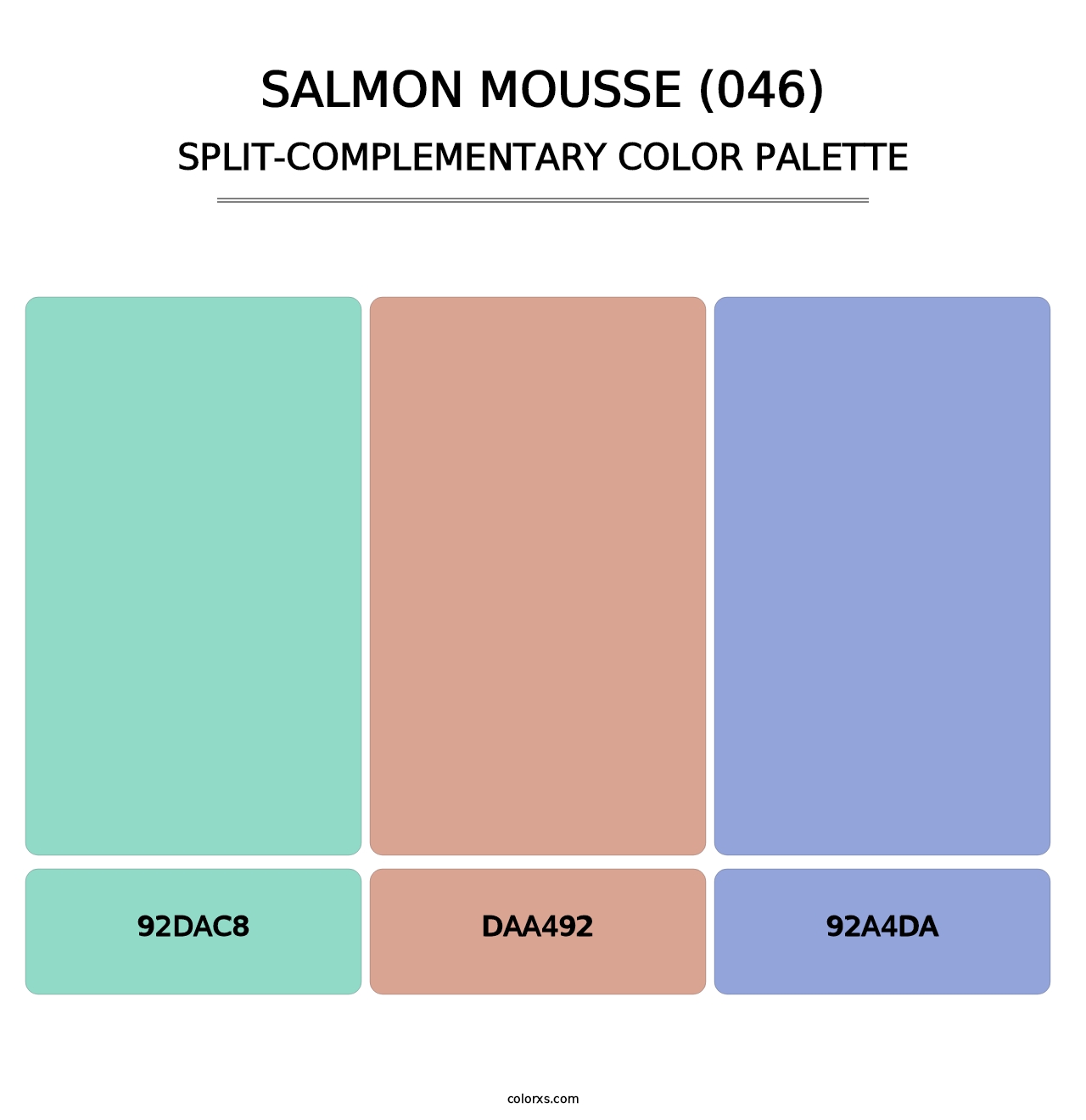 Salmon Mousse (046) - Split-Complementary Color Palette