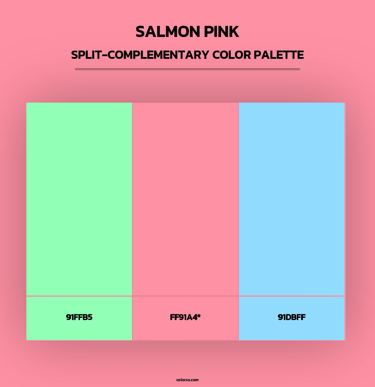 Salmon Pink - Split-Complementary Color Palette