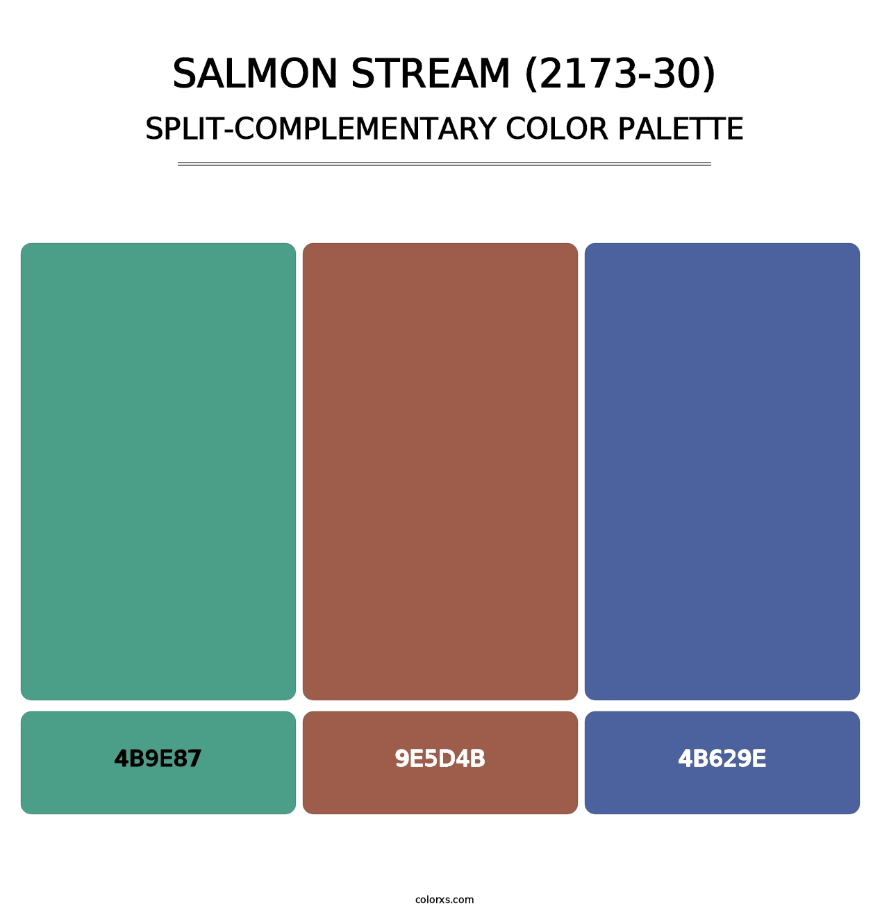 Salmon Stream (2173-30) - Split-Complementary Color Palette