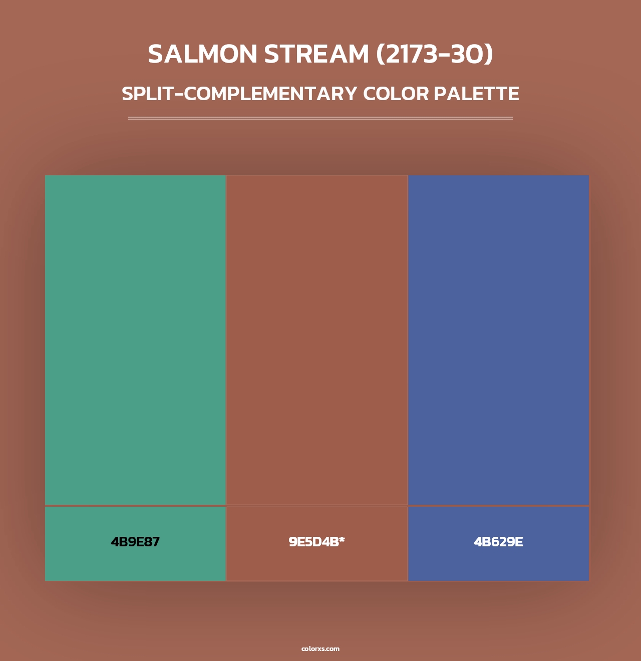 Salmon Stream (2173-30) - Split-Complementary Color Palette