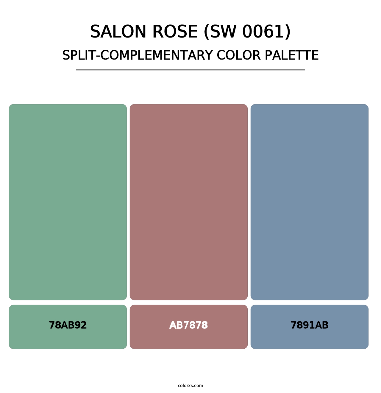 Salon Rose (SW 0061) - Split-Complementary Color Palette