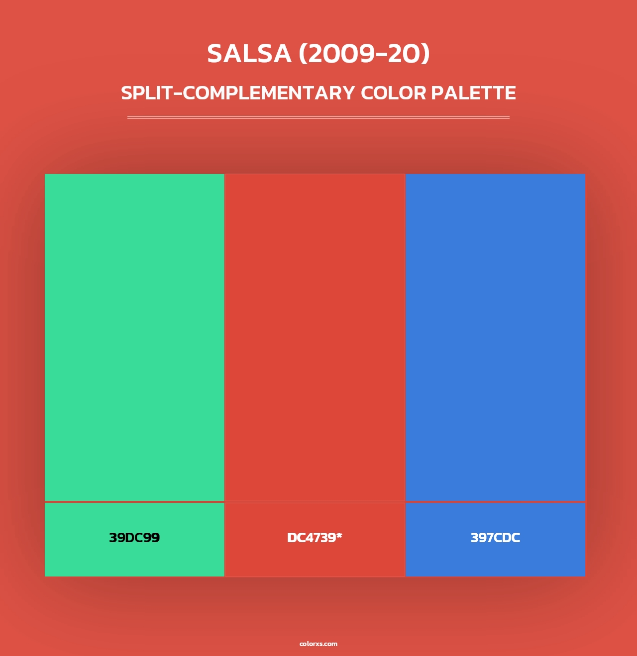 Salsa (2009-20) - Split-Complementary Color Palette
