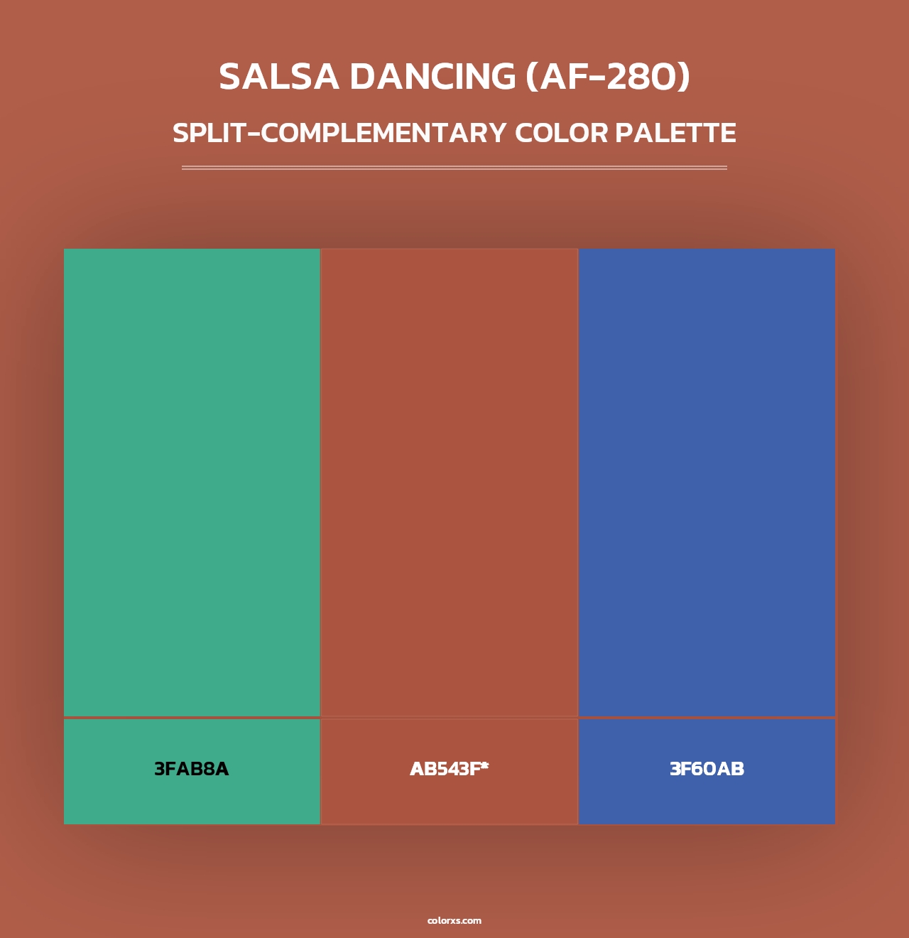 Salsa Dancing (AF-280) - Split-Complementary Color Palette