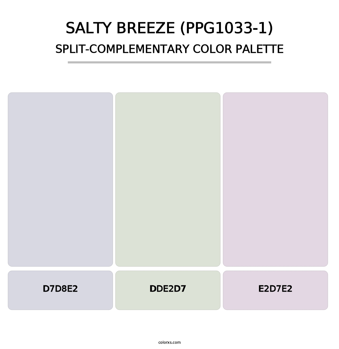 Salty Breeze (PPG1033-1) - Split-Complementary Color Palette