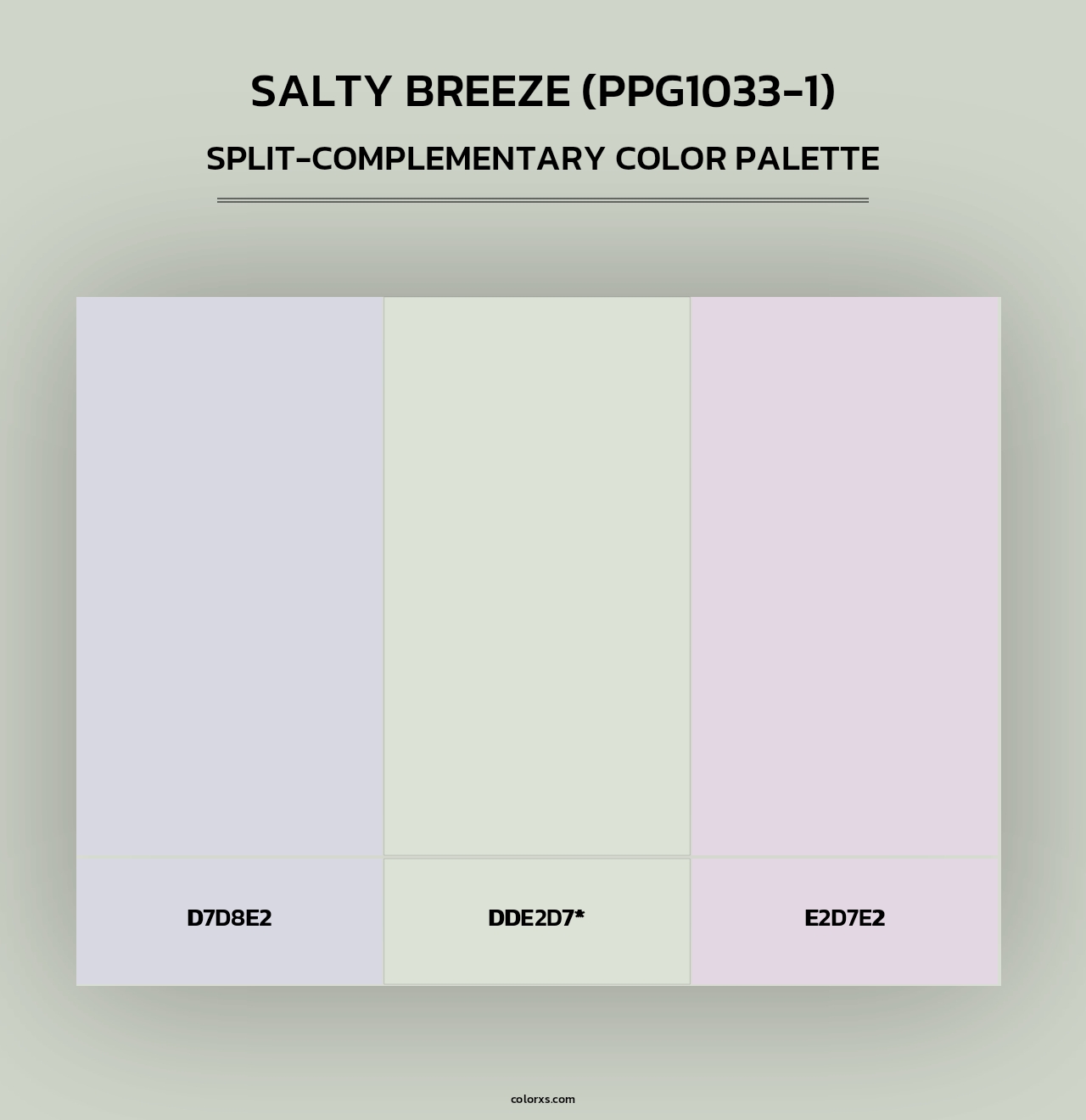 Salty Breeze (PPG1033-1) - Split-Complementary Color Palette