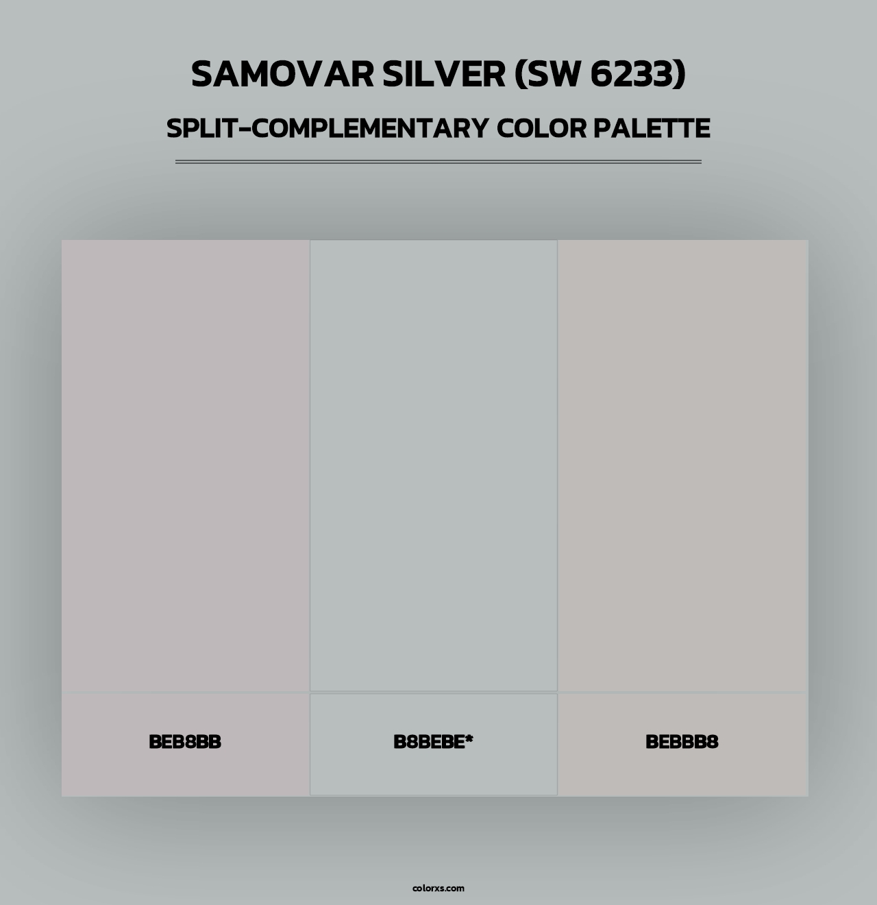 Samovar Silver (SW 6233) - Split-Complementary Color Palette