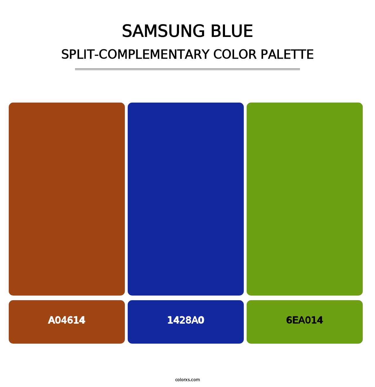 Samsung Blue - Split-Complementary Color Palette