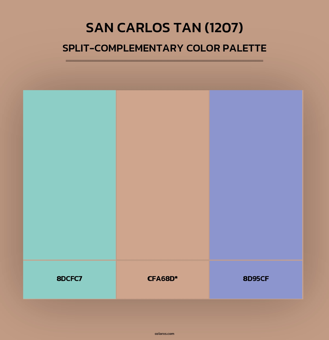 San Carlos Tan (1207) - Split-Complementary Color Palette