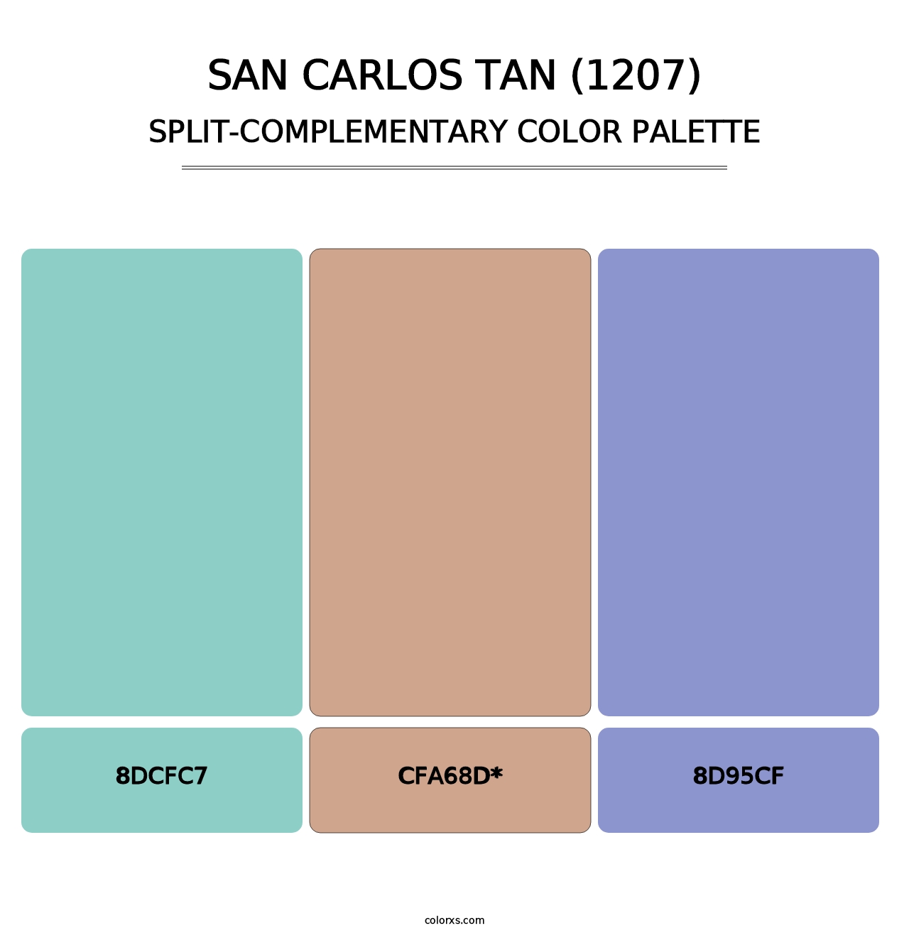 San Carlos Tan (1207) - Split-Complementary Color Palette
