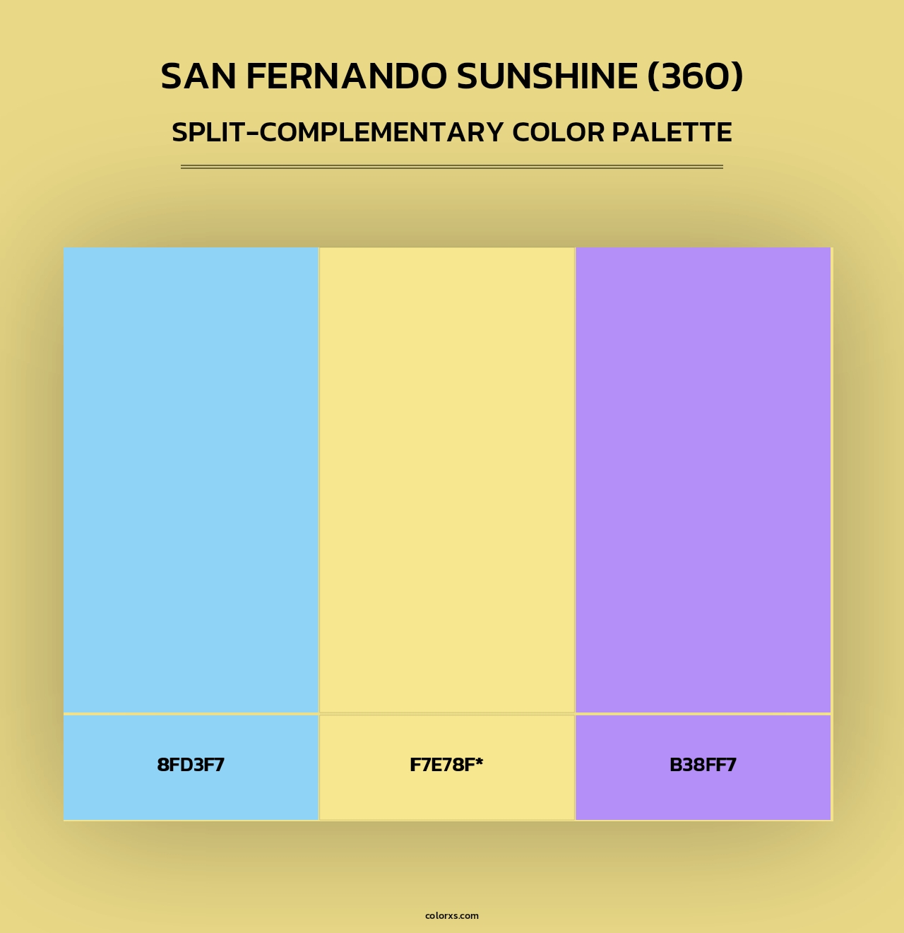 San Fernando Sunshine (360) - Split-Complementary Color Palette