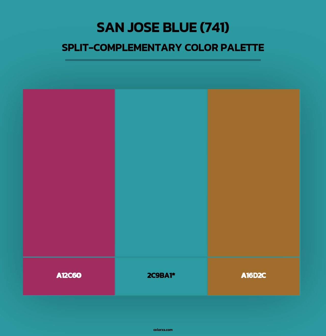 San Jose Blue (741) - Split-Complementary Color Palette