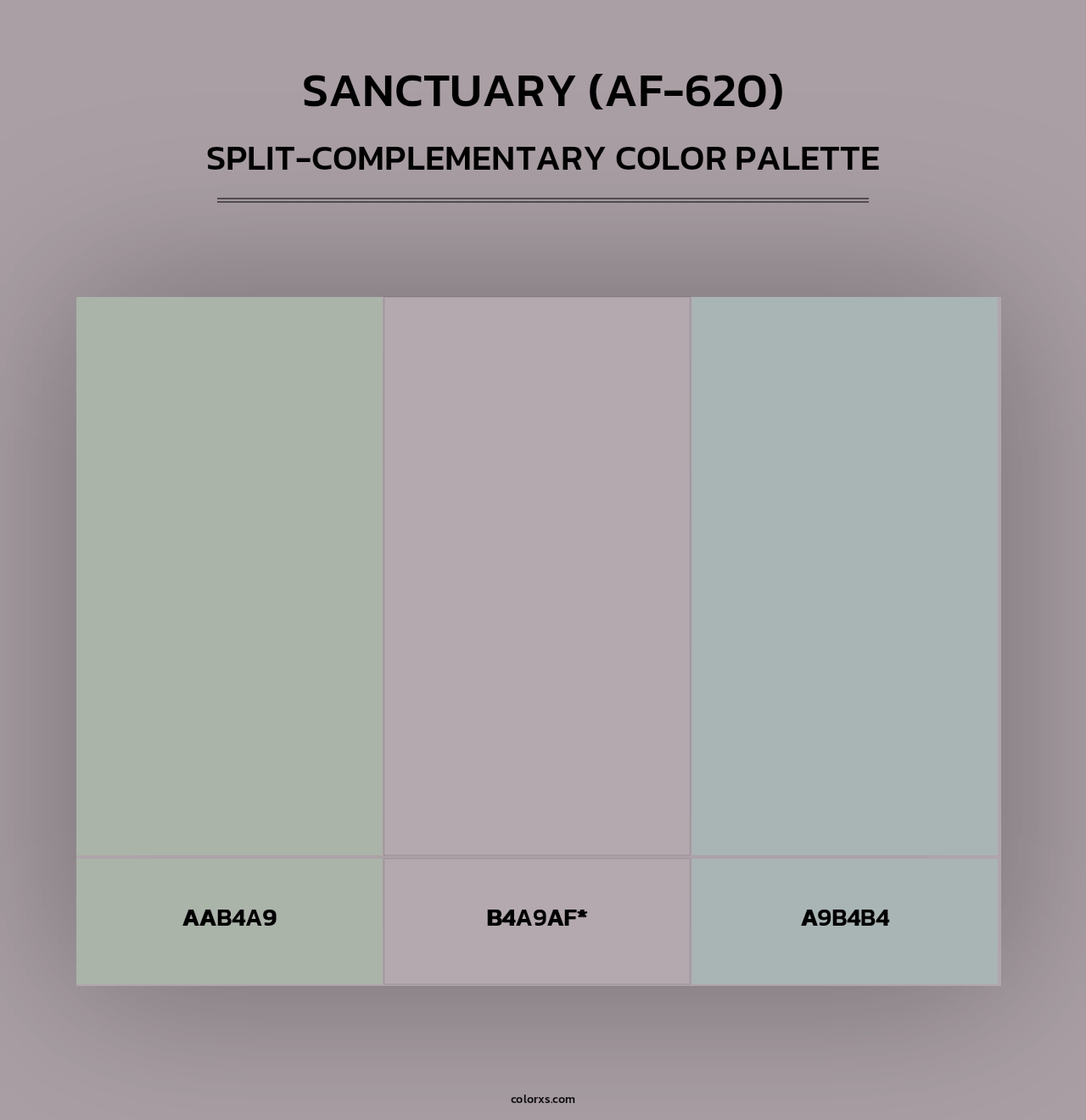 Sanctuary (AF-620) - Split-Complementary Color Palette