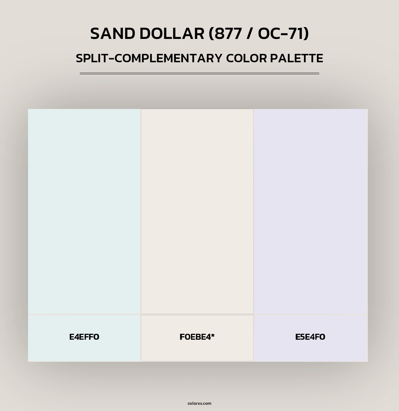 Sand Dollar (877 / OC-71) - Split-Complementary Color Palette