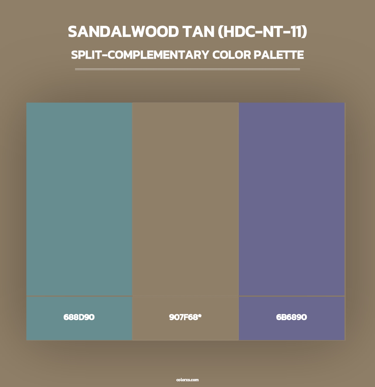 Sandalwood Tan (HDC-NT-11) - Split-Complementary Color Palette